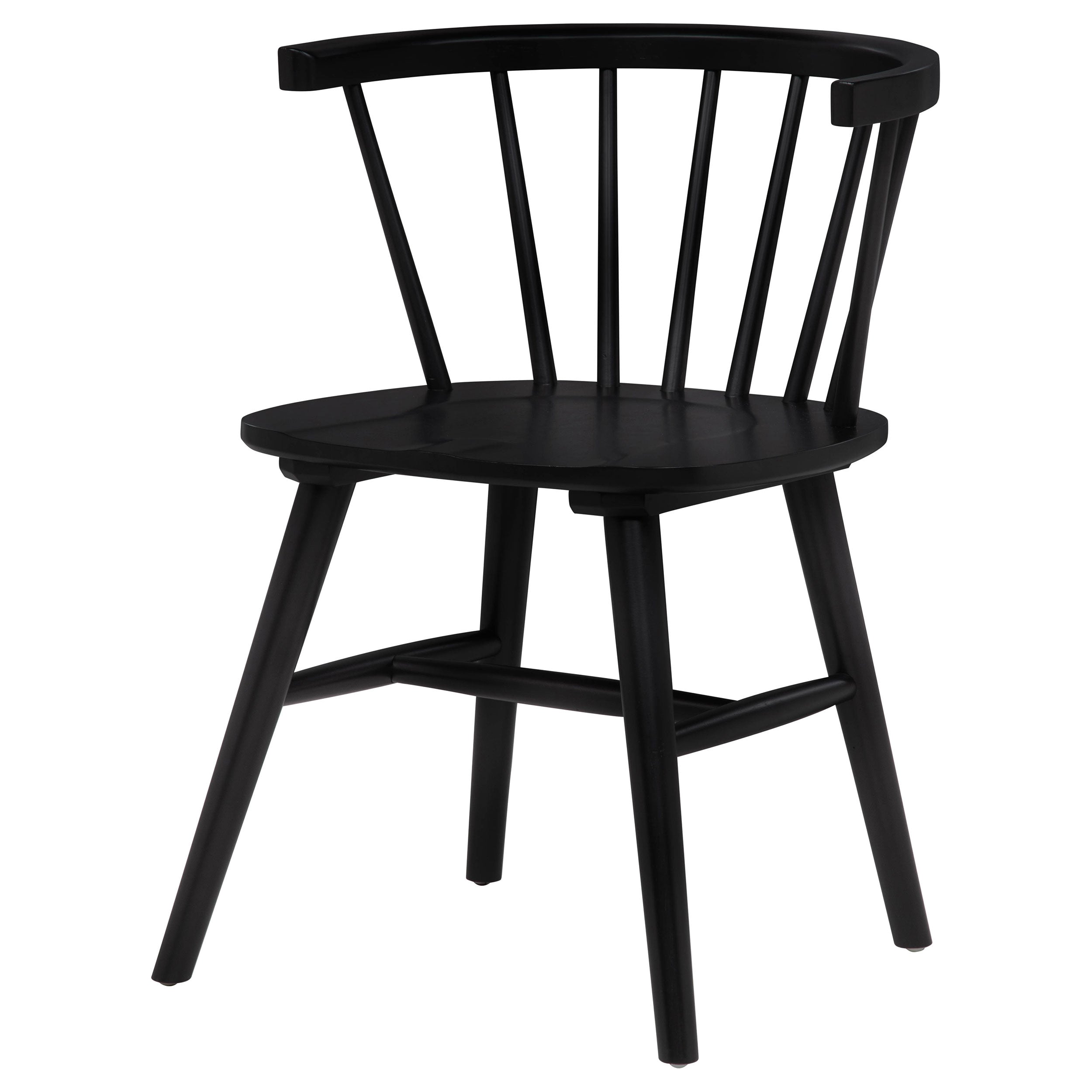 Jeffries Windsor Wood Dining Side Chair Black (Set of 2)-