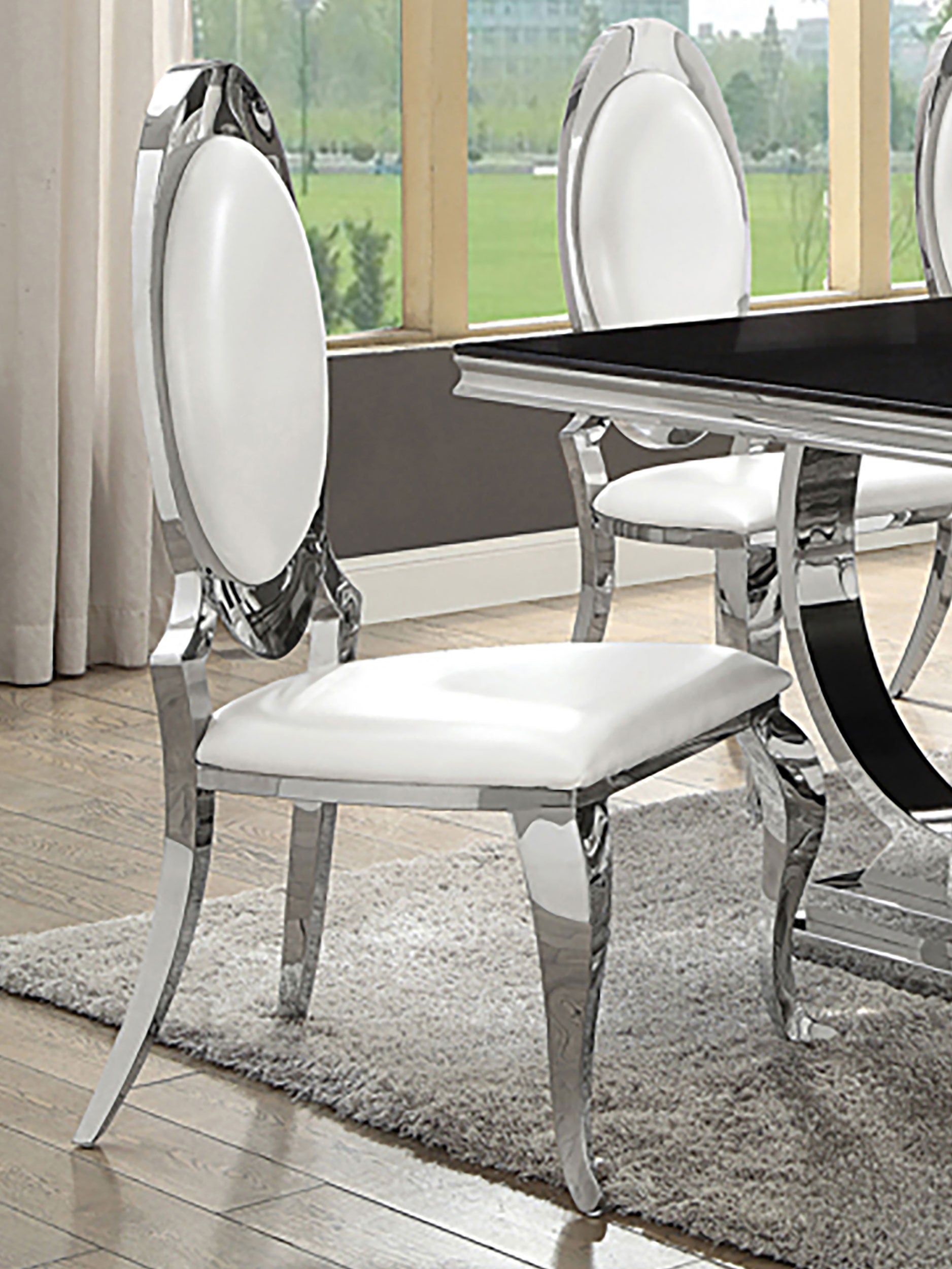 Anchorage Upholstered Dining Chair Cream White (Set of 2)-CoasterElevations