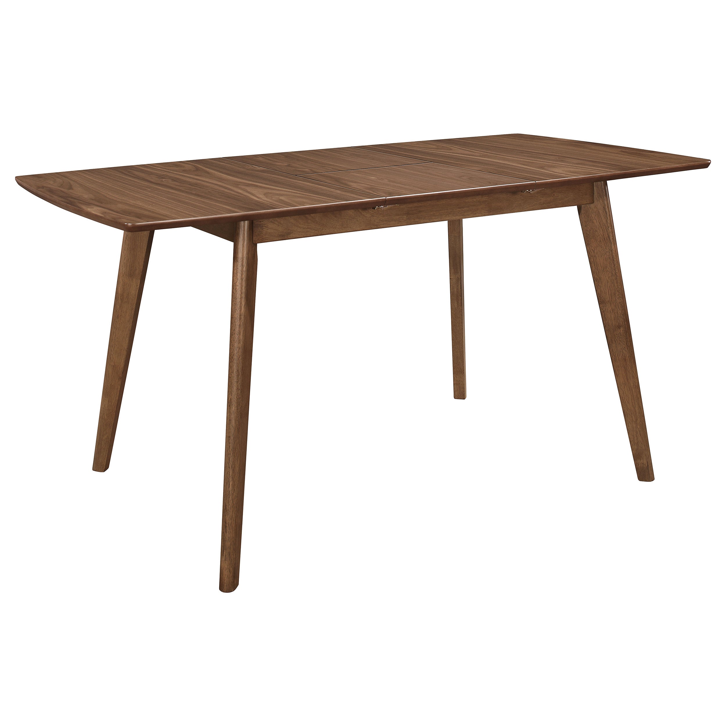 Alfredo 63-inch Extension Leaf Dining Table Natural Walnut-CoasterEveryday