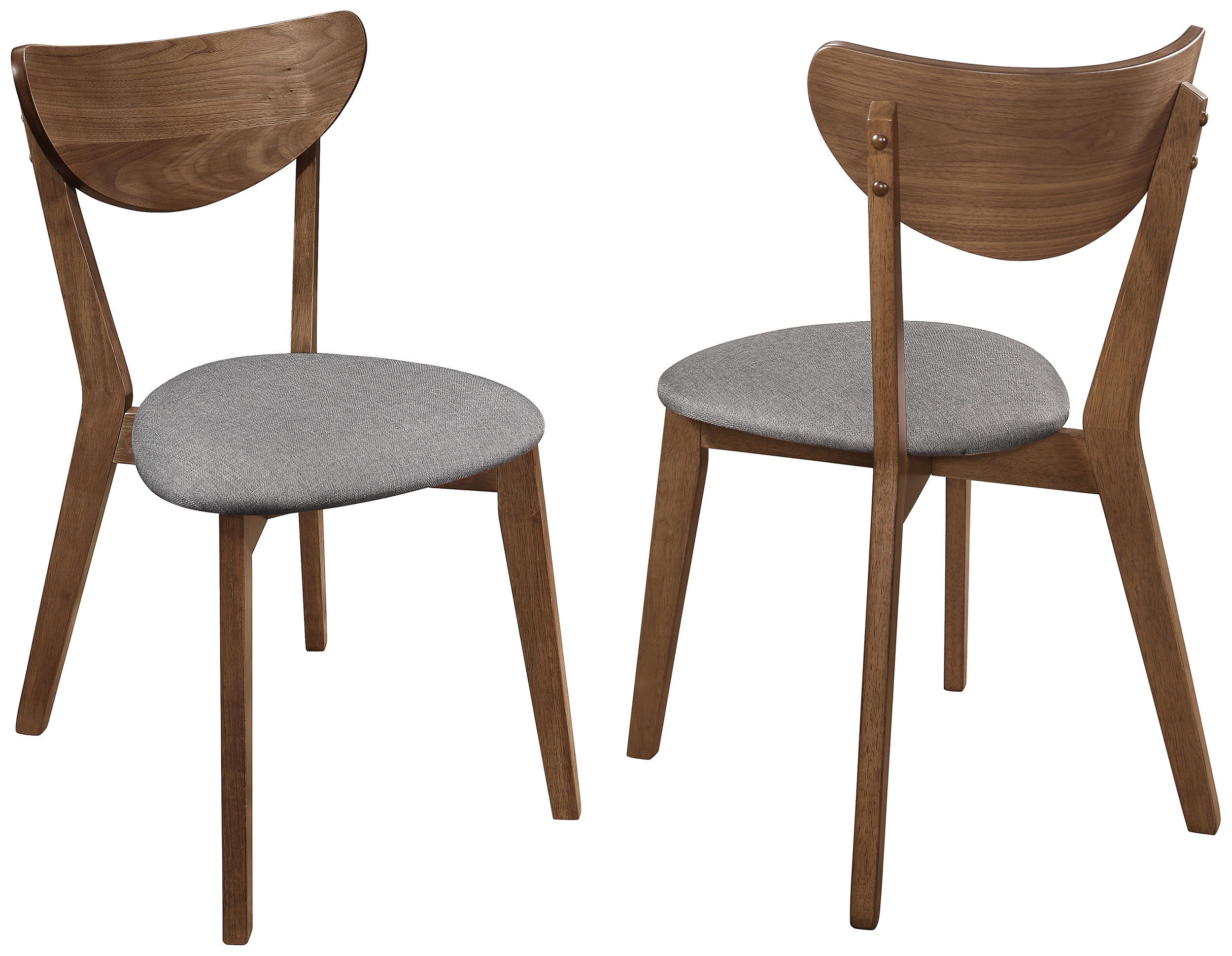 Alfredo Dining Side Chair Grey and Natural Walnut (Set of 2)-CoasterEveryday