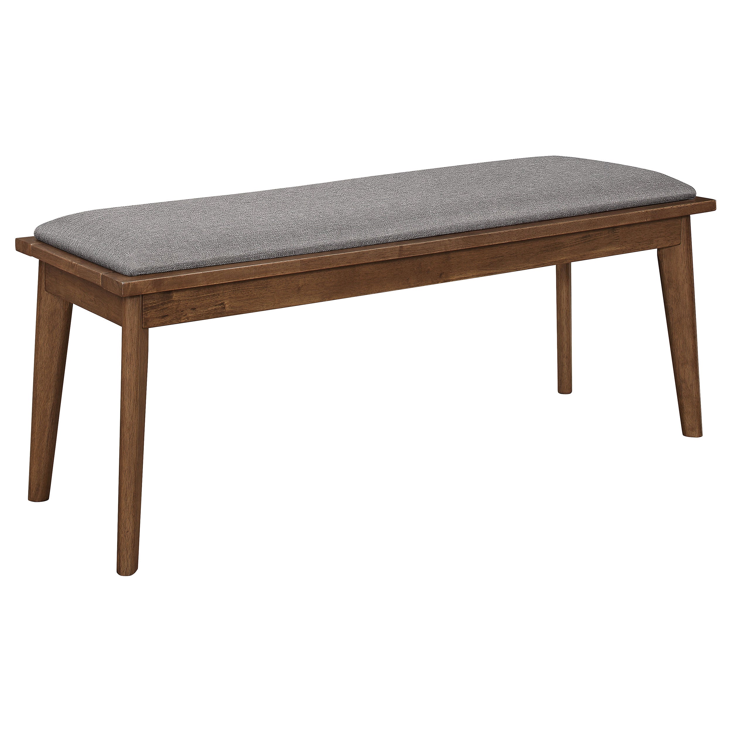 Alfredo Upholstered Dining Bench Grey and Natural Walnut-CoasterEveryday