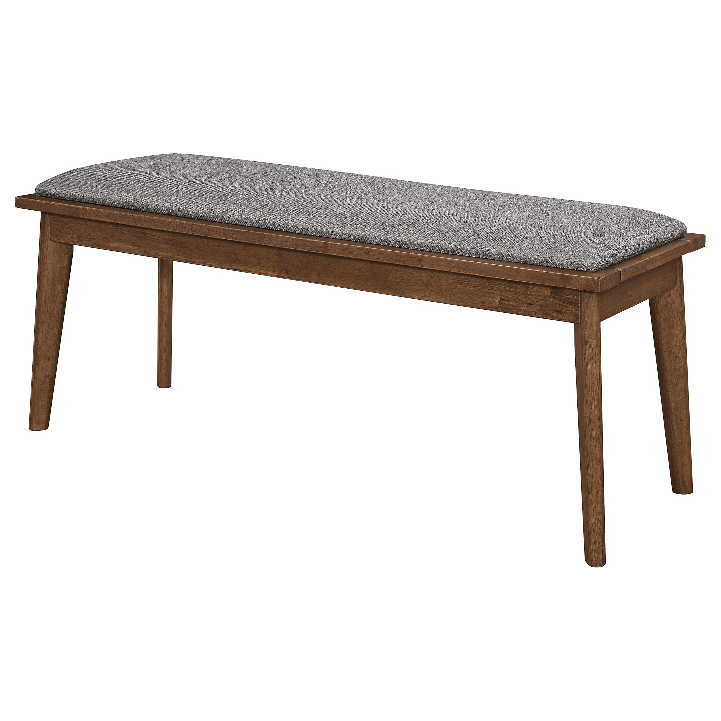Alfredo Upholstered Dining Bench Grey and Natural Walnut-CoasterEveryday