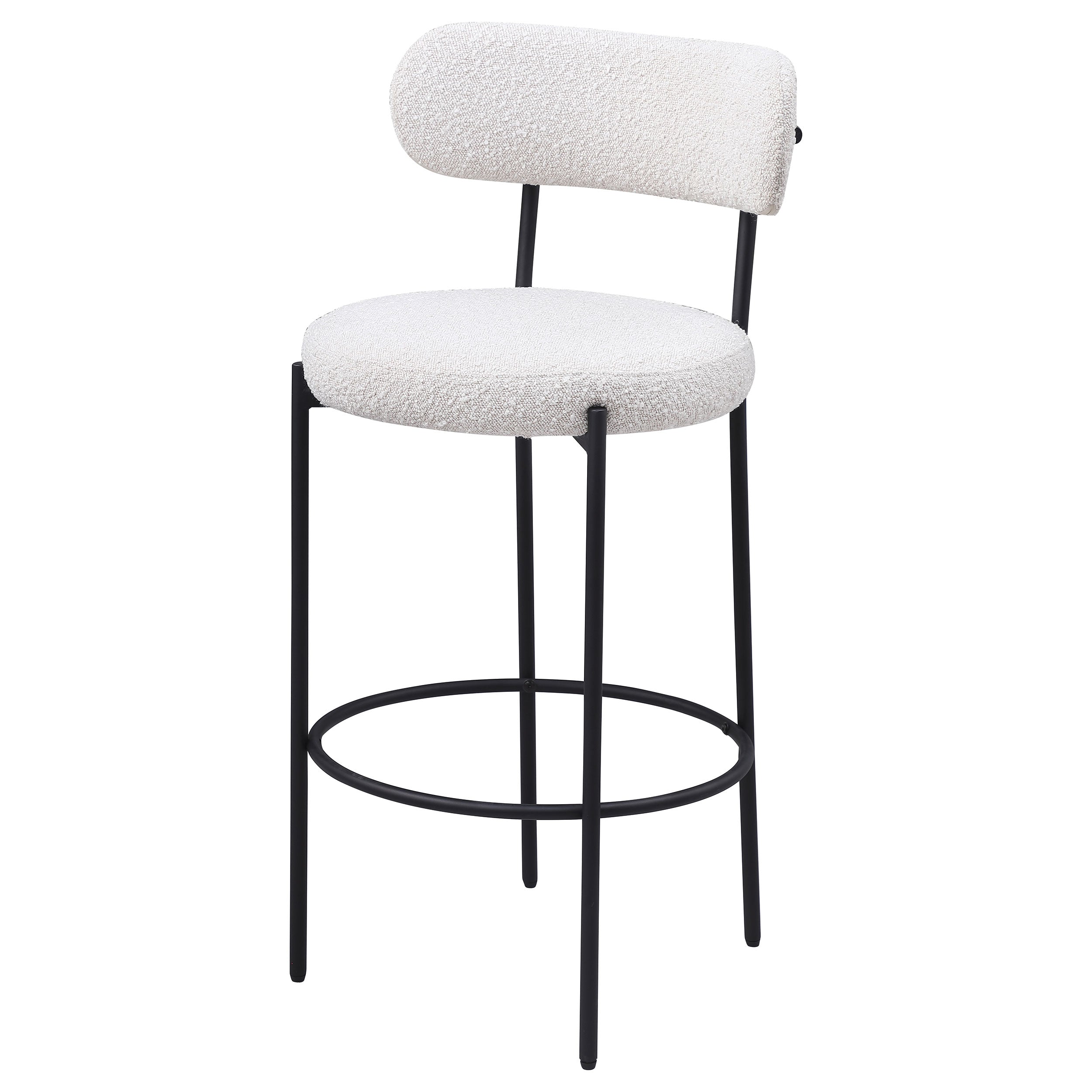 Viola Boucle Upholstered Bar Chair Cream (Set of 2)-