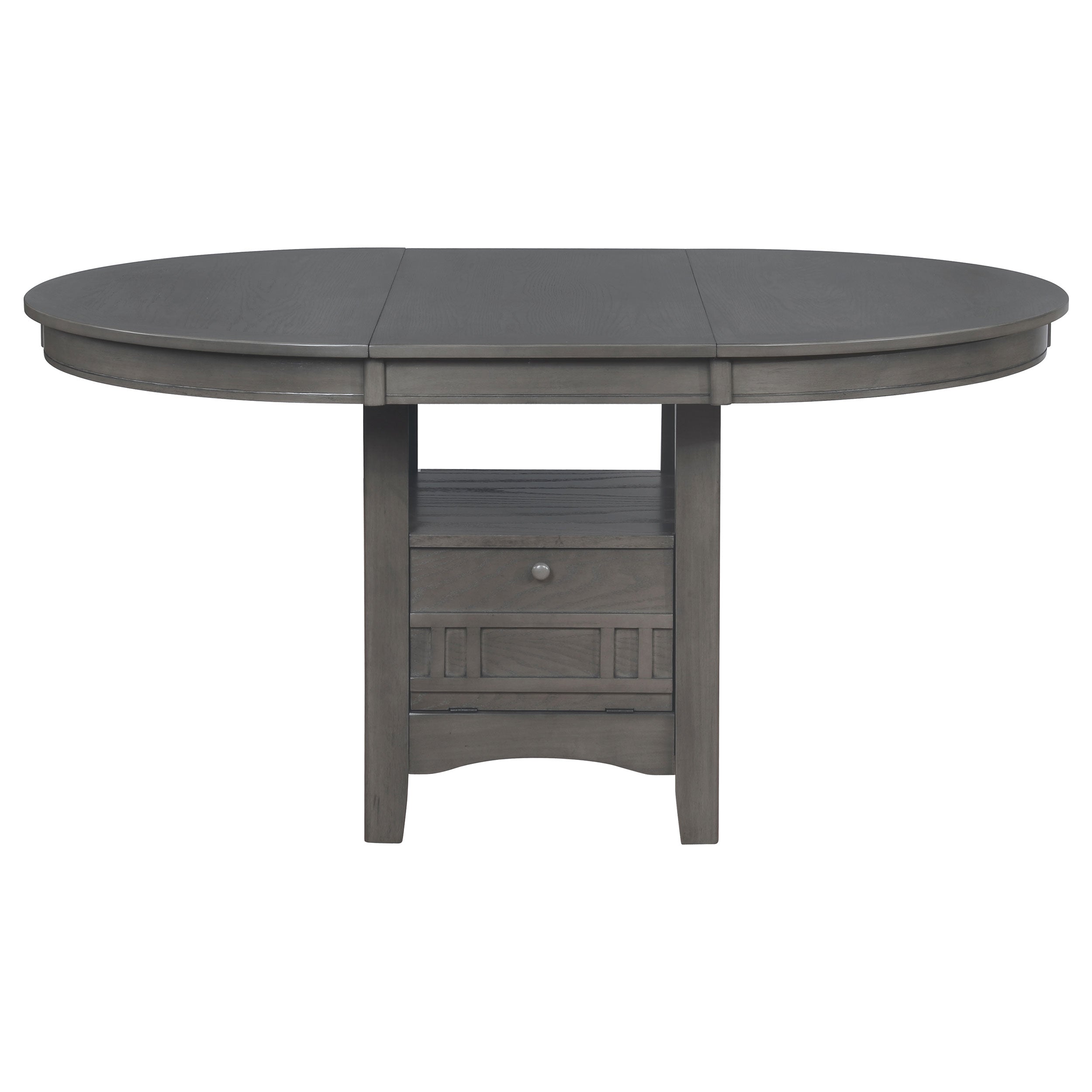 Lavon Oval 60-inch Wood Extension Leaf Dining Table Medium Grey-CoasterEveryday