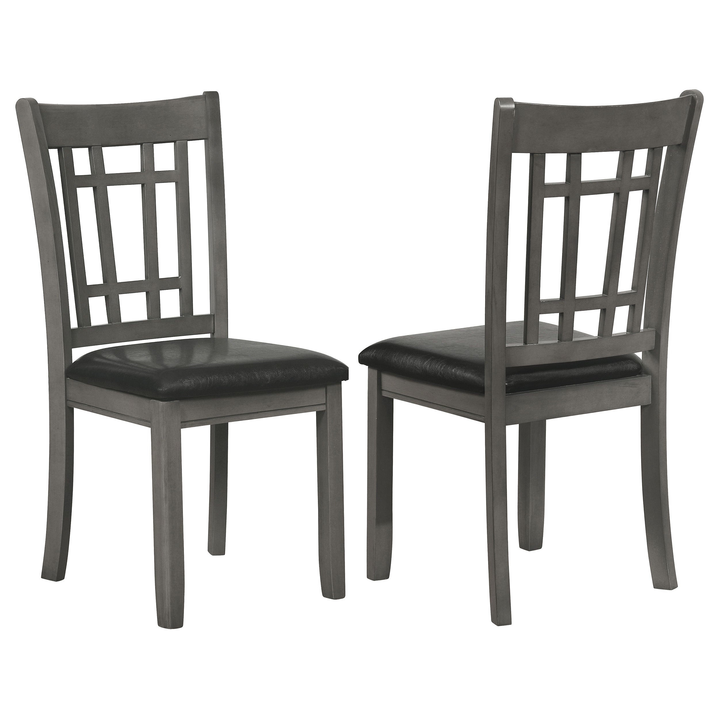 Lavon Wood Dining Side Chair Black and  Medium Grey (Set of 2)-CoasterEveryday