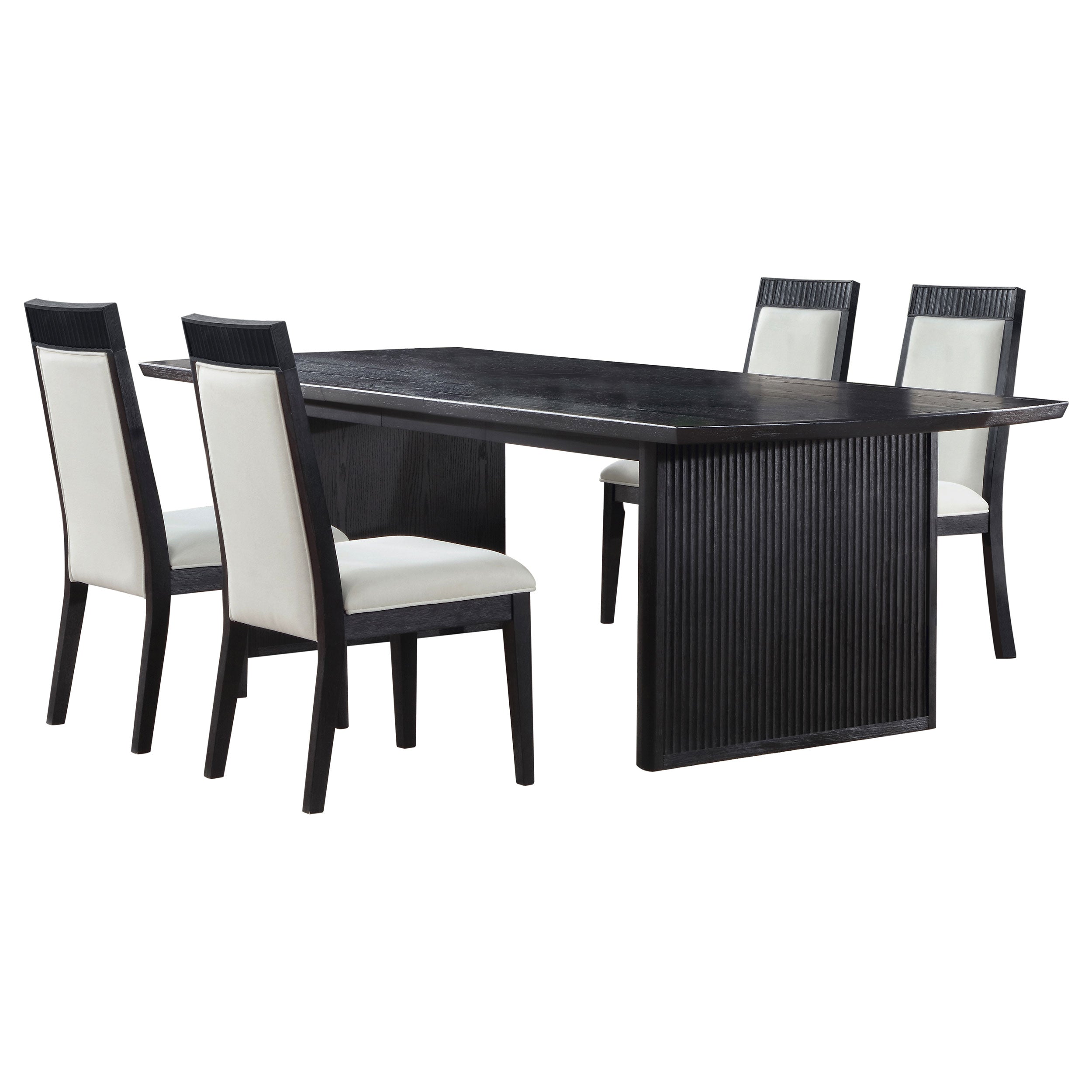 Brookmead 5-piece Extension Leaf Dining Table Set Black-Coaster