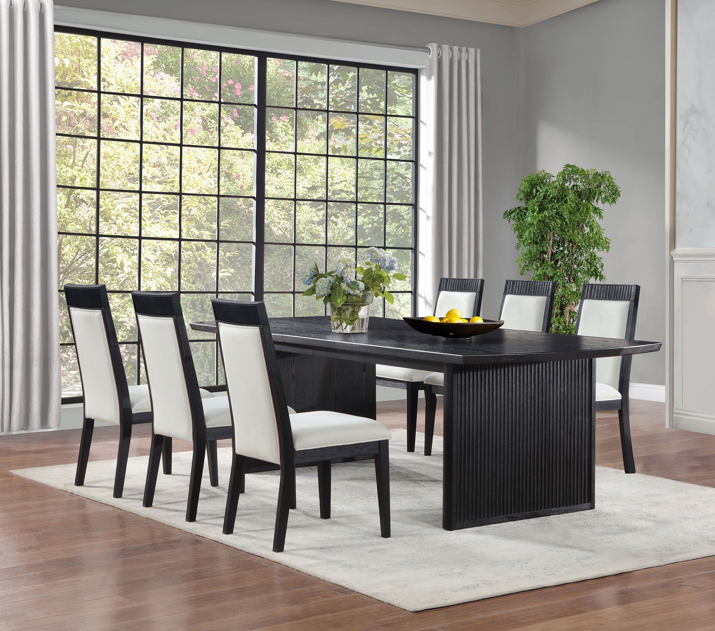 Brookmead 5-piece Extension Leaf Dining Table Set Black-Coaster