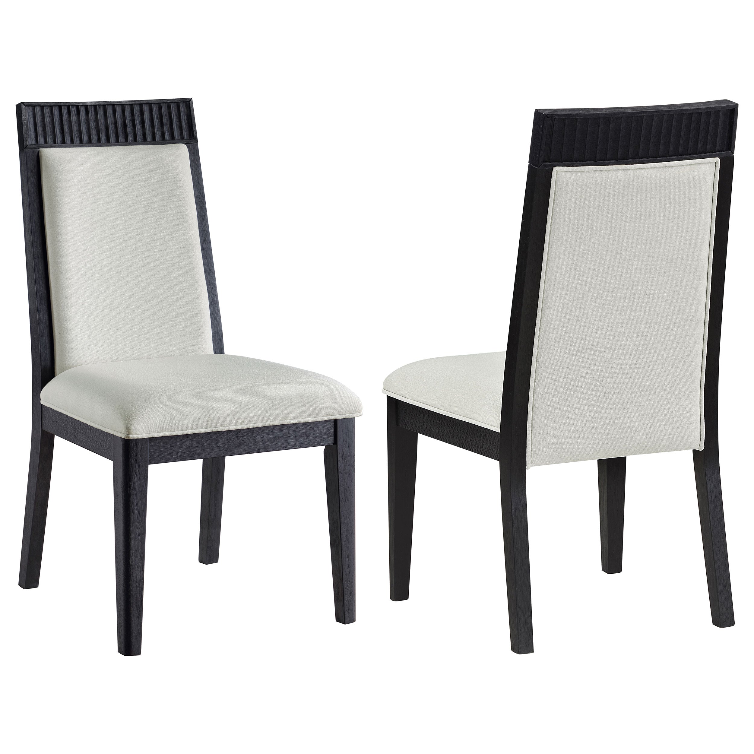 Brookmead Dining Side Chair Ivory and Black (Set of 2)-