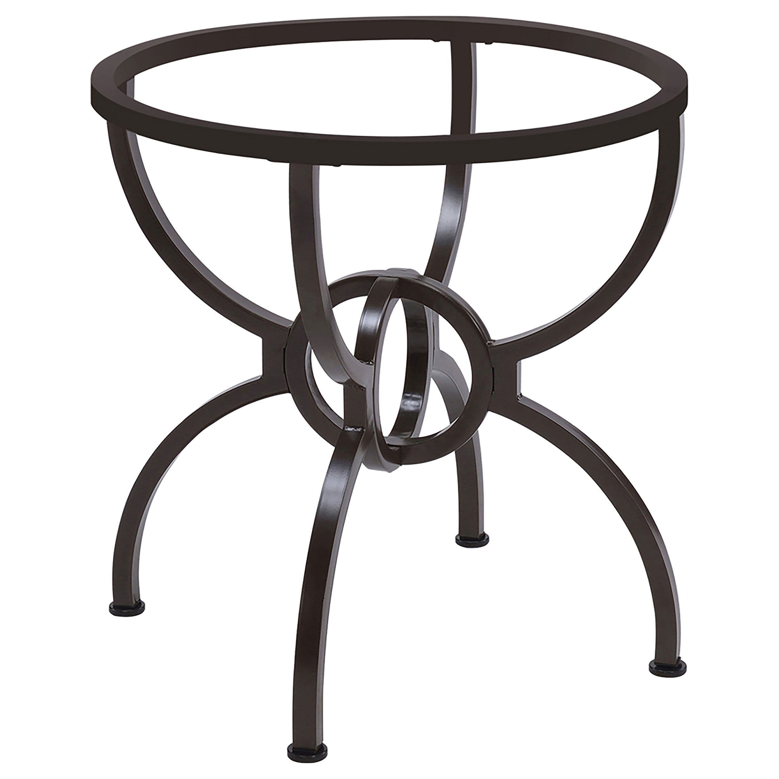 Aviano Round Metal Dining Table Base Gunmetal-CoasterEveryday