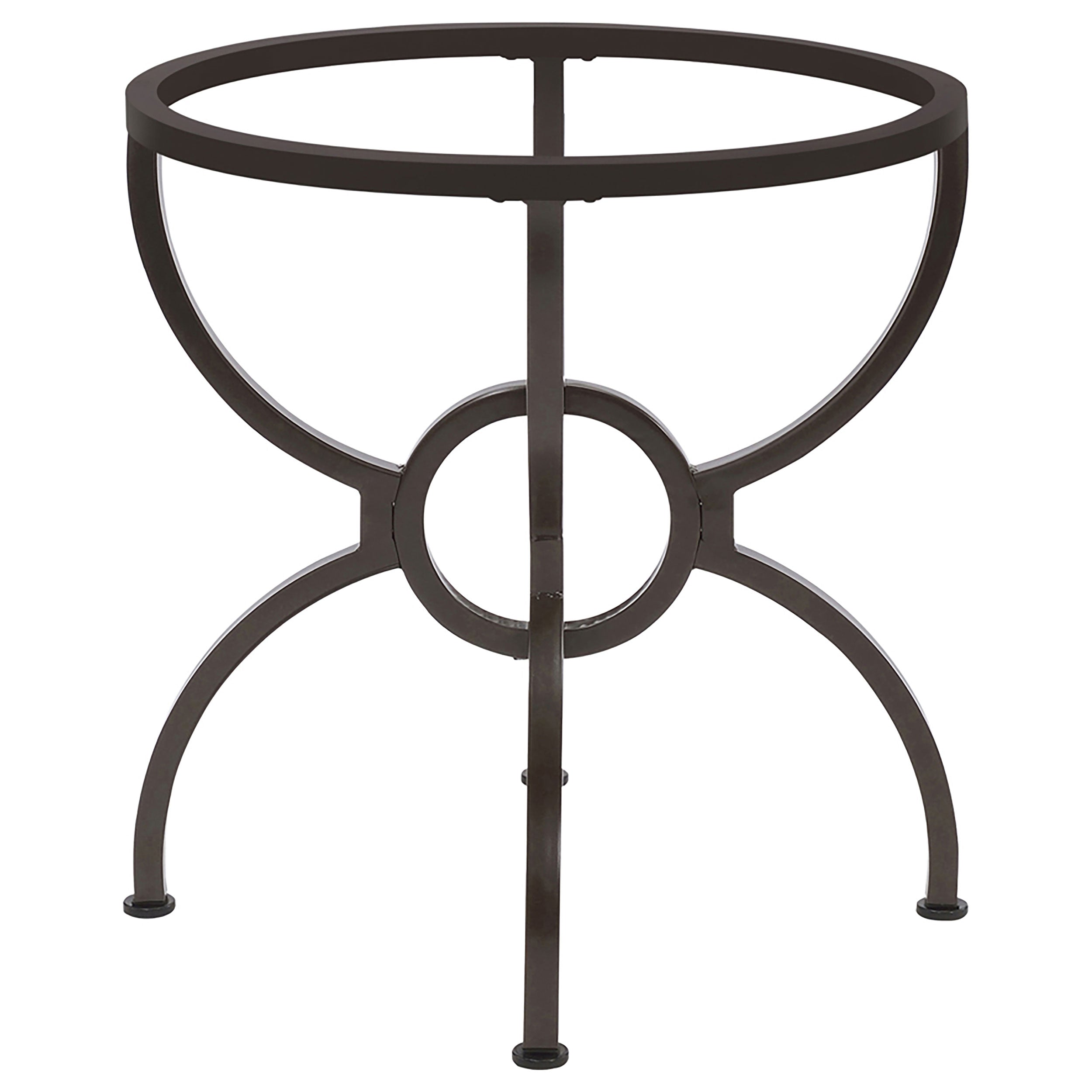 Aviano Round Metal Dining Table Base Gunmetal-CoasterEveryday