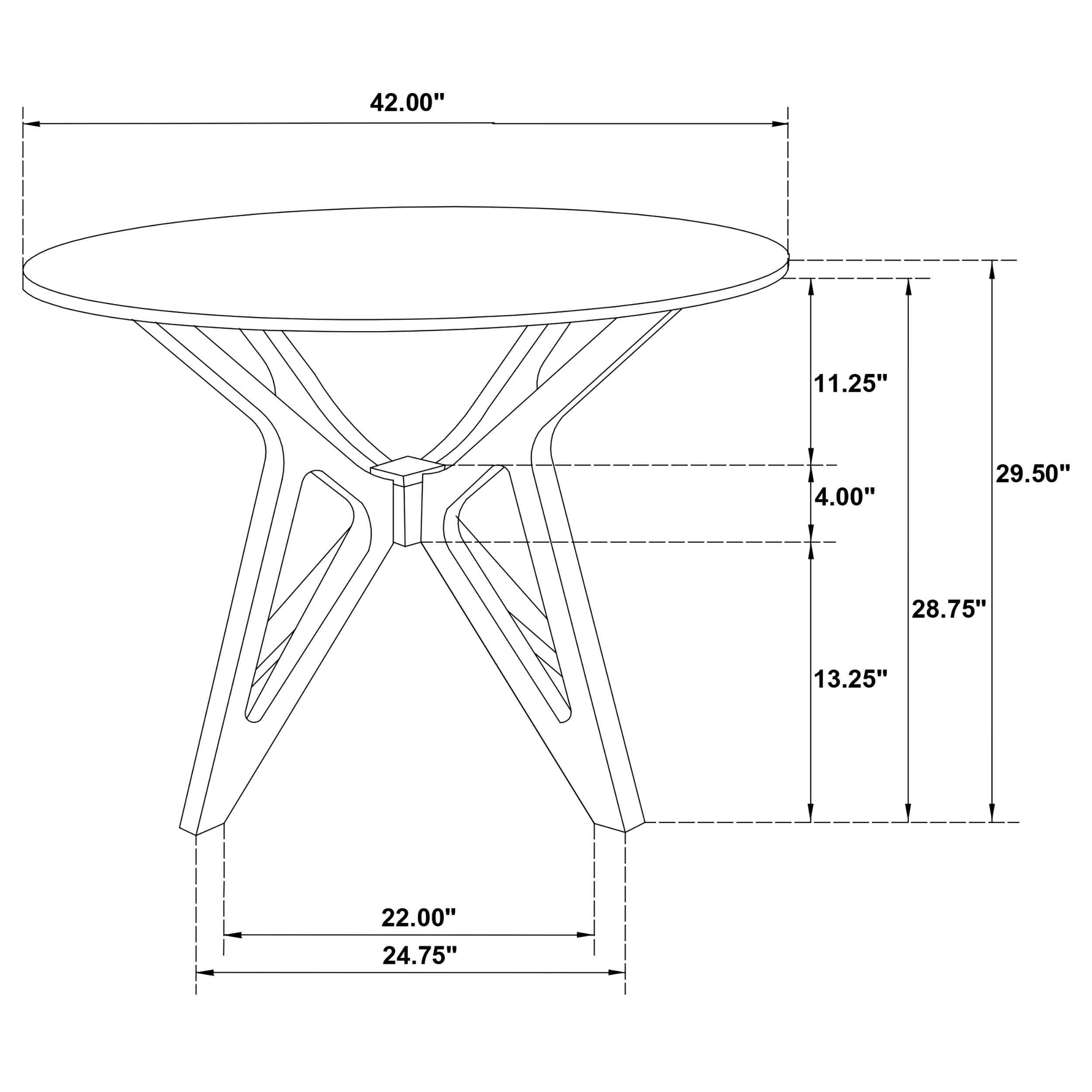 Elowen Round 42-inch Solid Wood Dining Table Light Walnut-CoasterEveryday