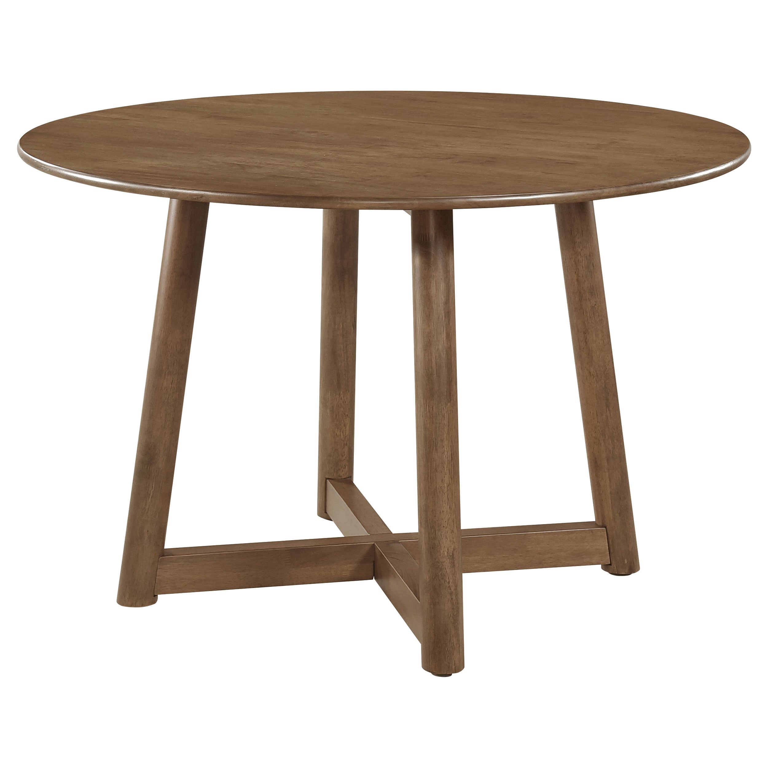 Dinah 5-piece Round Solid Wood Dining Set Walnut-