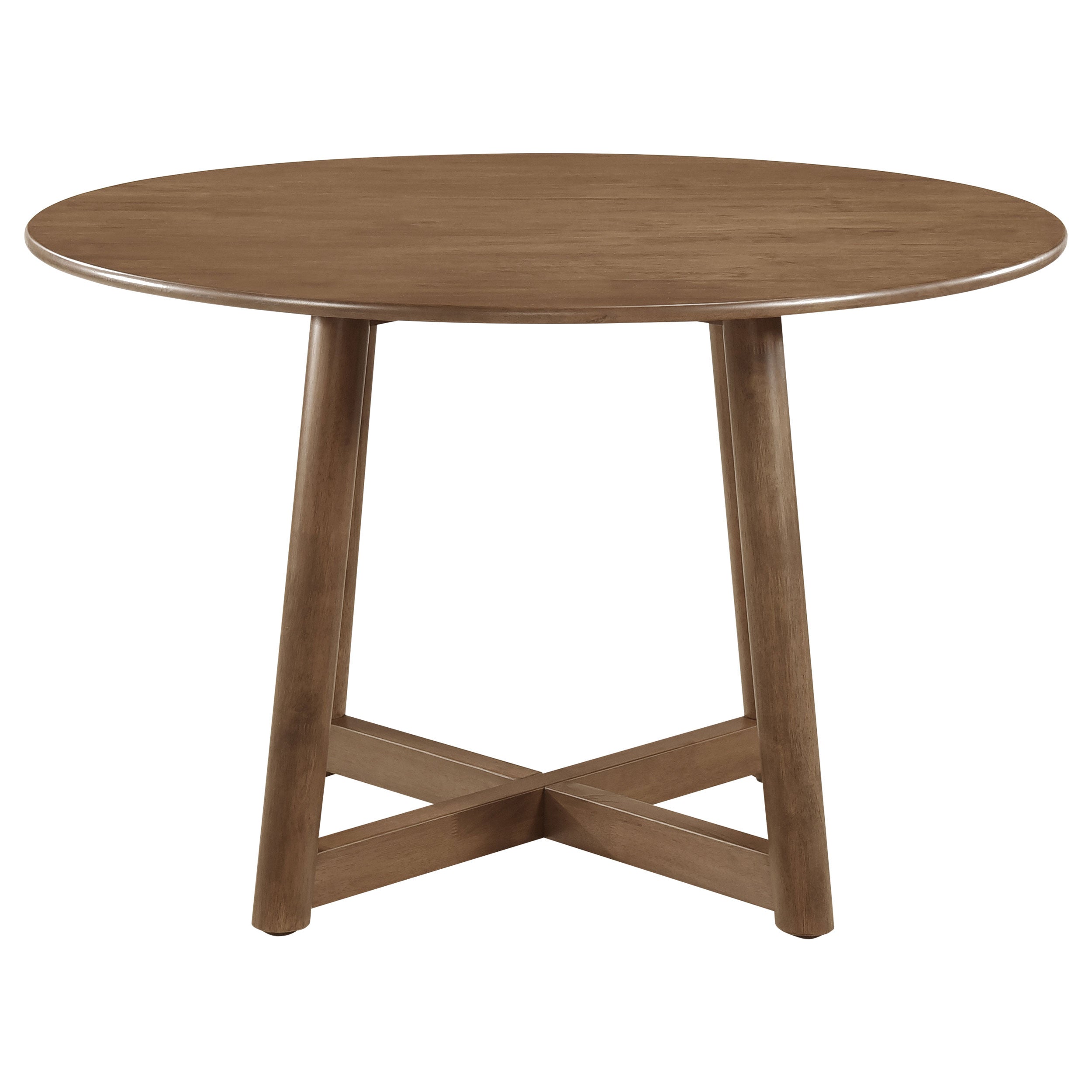 Dinah Round 47-inch Solid Wood Dining Table Walnut-CoasterEveryday