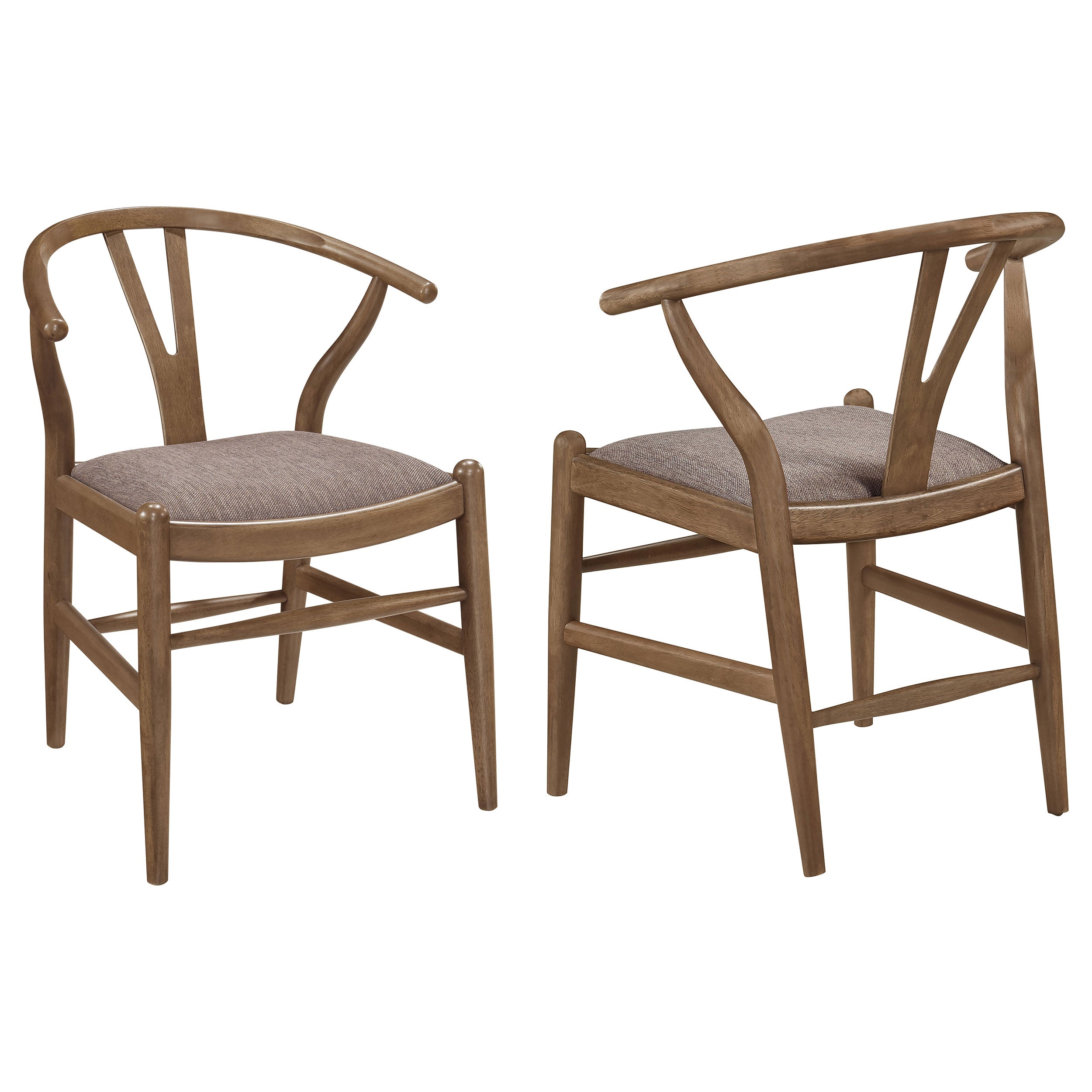 Dinah Wood Wishbone Dining Side Chair Walnut (Set of 2)-