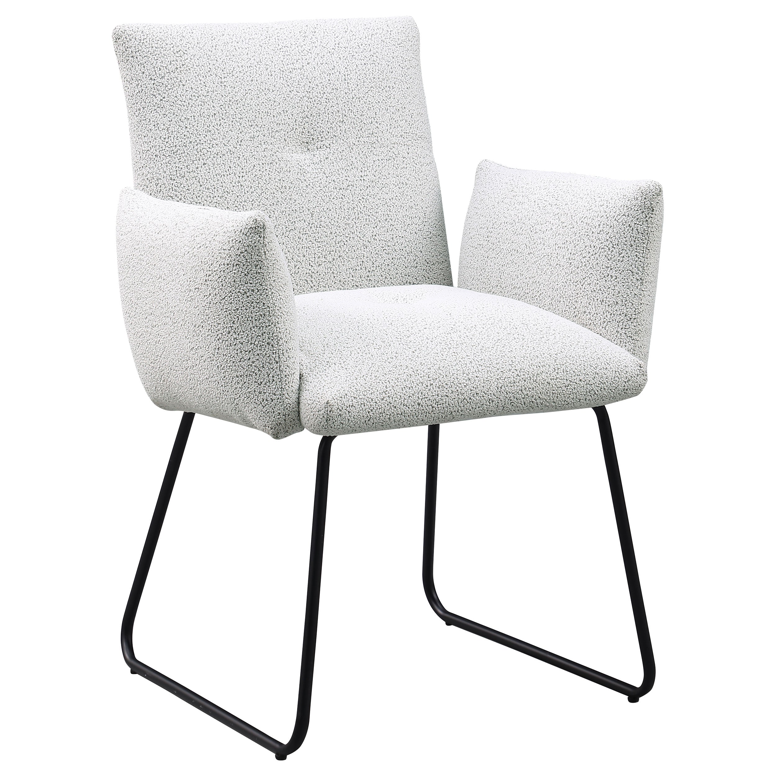 Ackland Upholstered Dining Arm Chair Light Grey (Set of 2)-