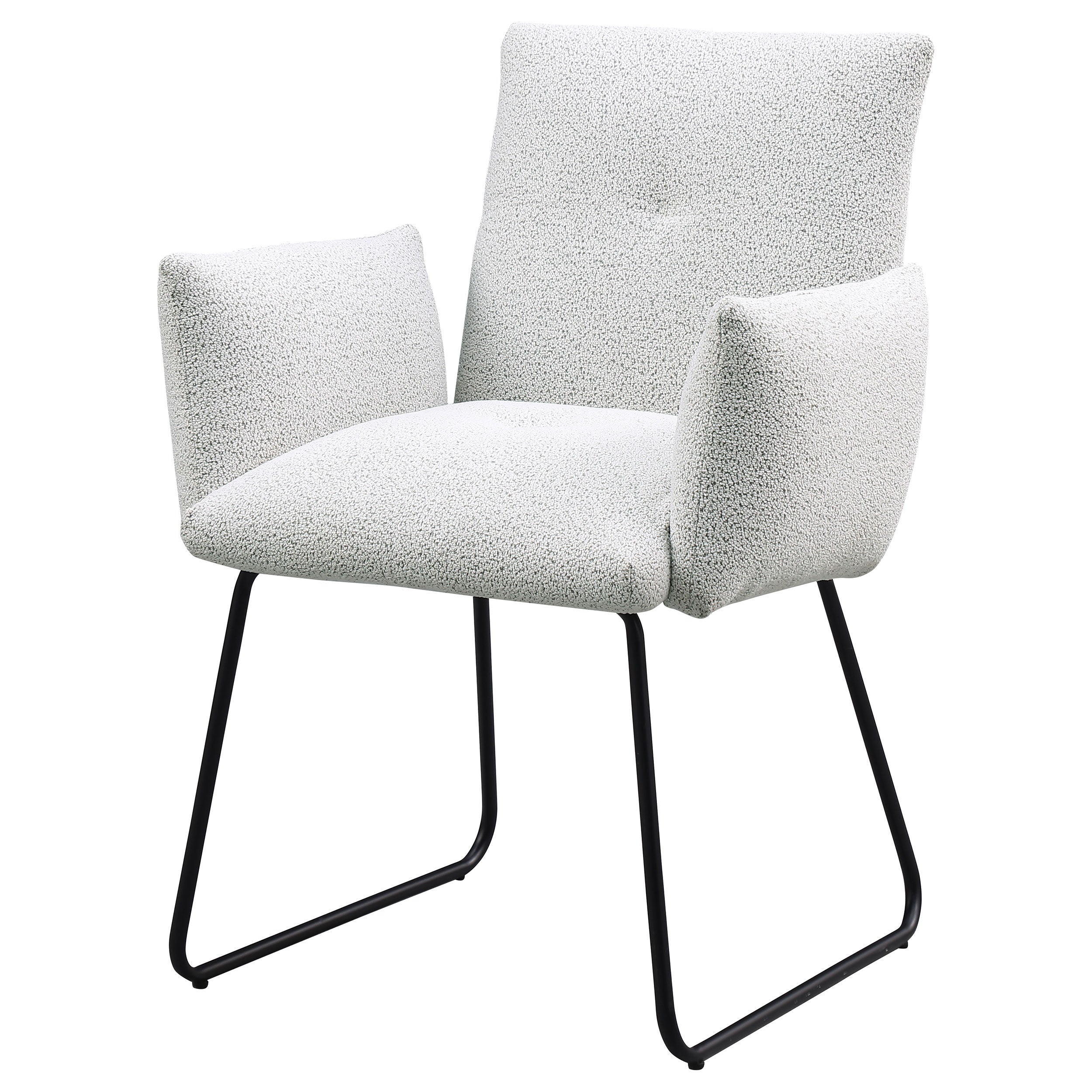 Ackland Upholstered Dining Arm Chair Light Grey (Set of 2)-