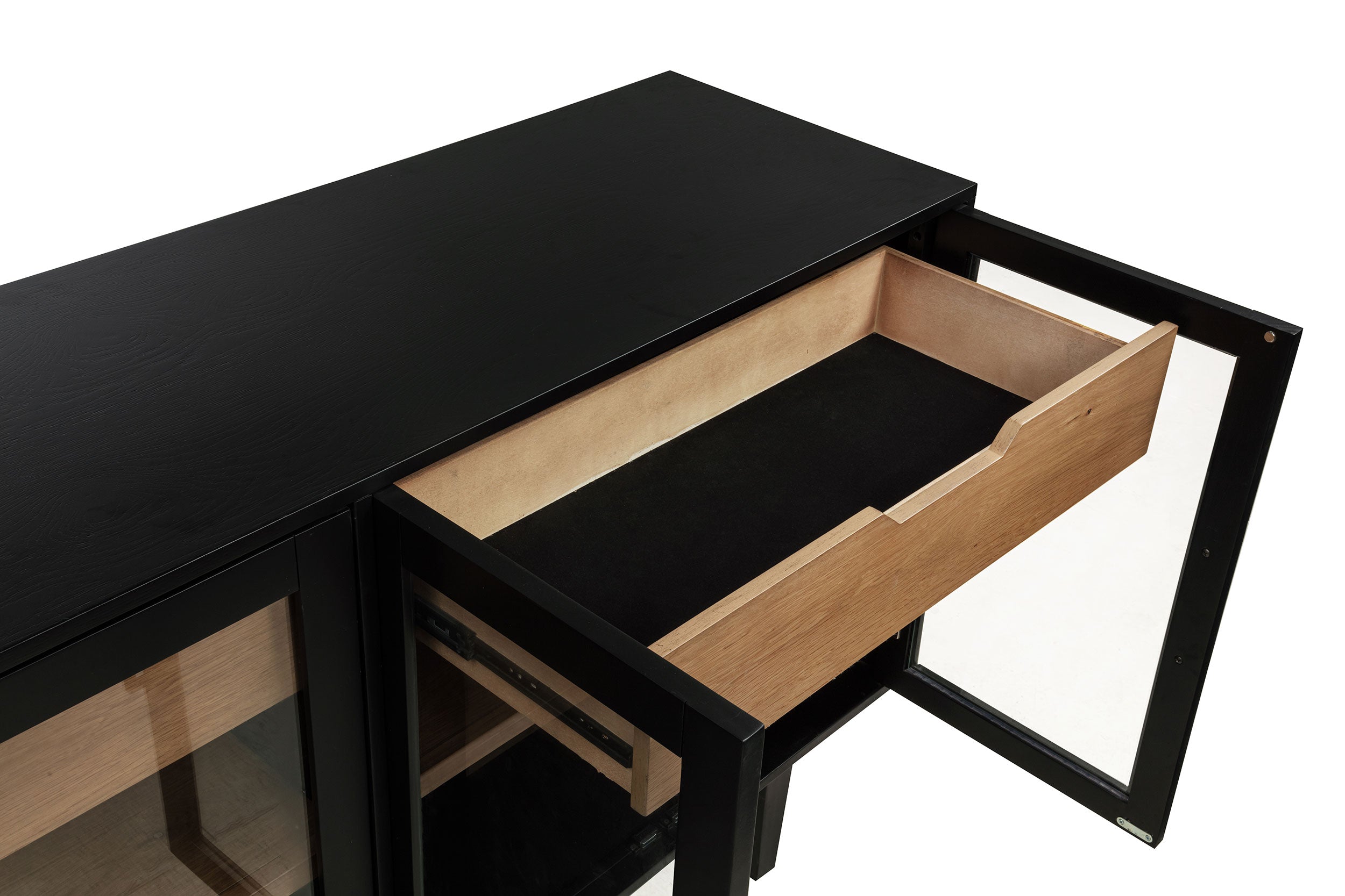 Middleton 4-door Sideboard Server with Dual Drawers Black-