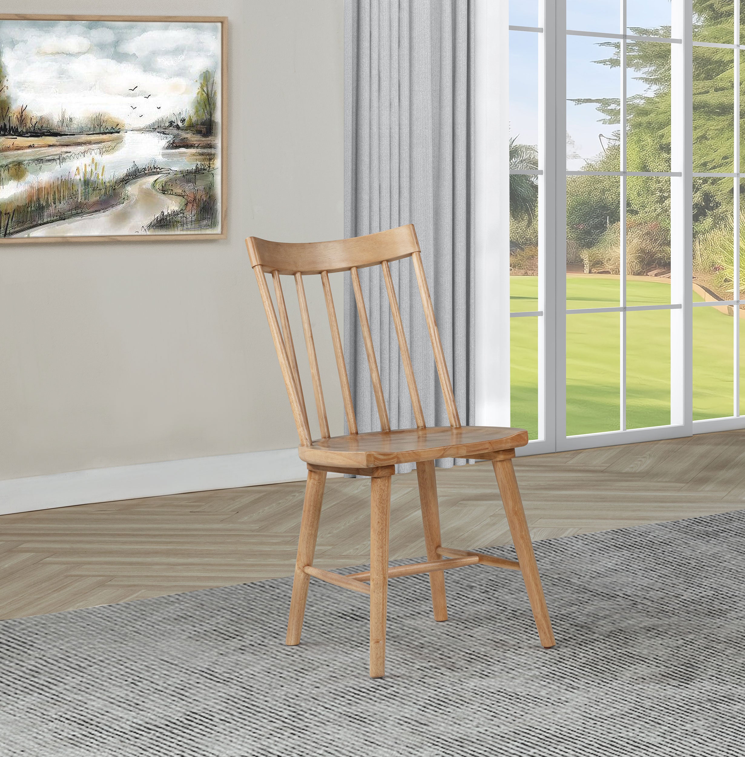 Middleton Solid Wood Dining Side Chair Brown (Set of 2)-