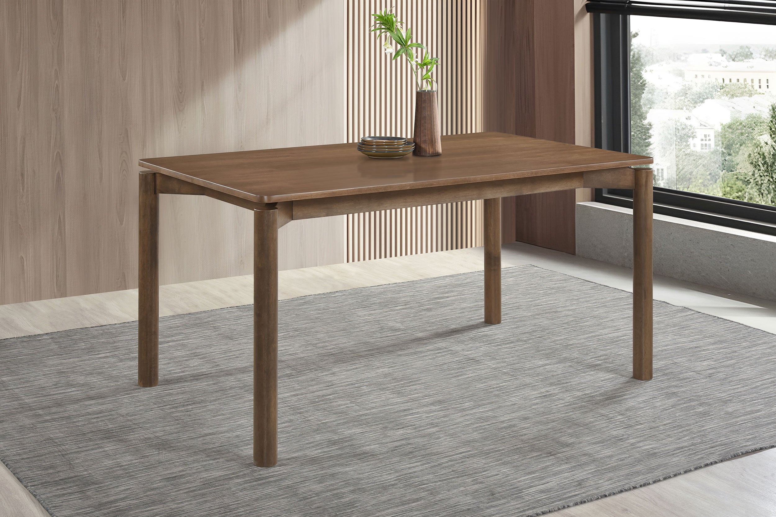 Parkridge 59-inch Rectangular Dining Table Natural Walnut-
