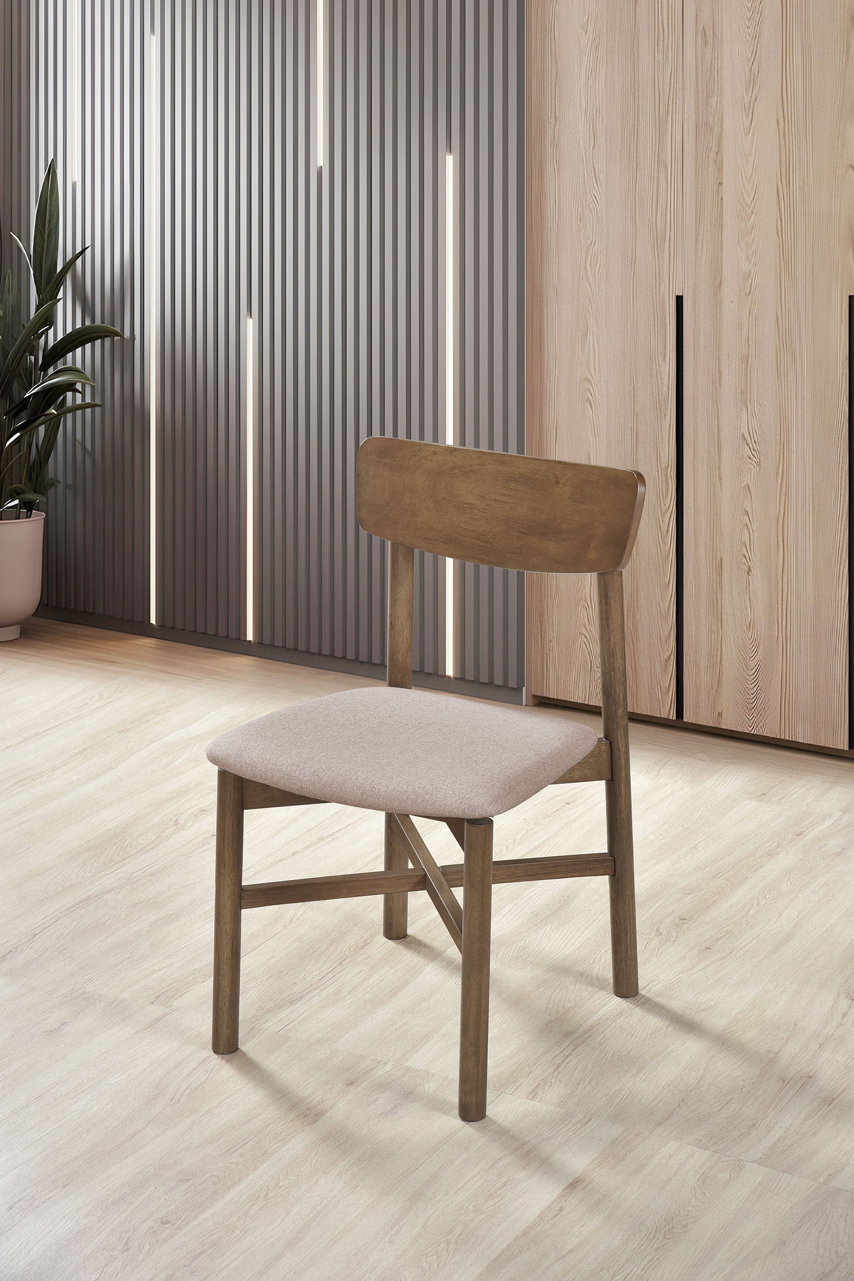 Parkridge Dining Side Chair Natural Walnut (Set of 2)-