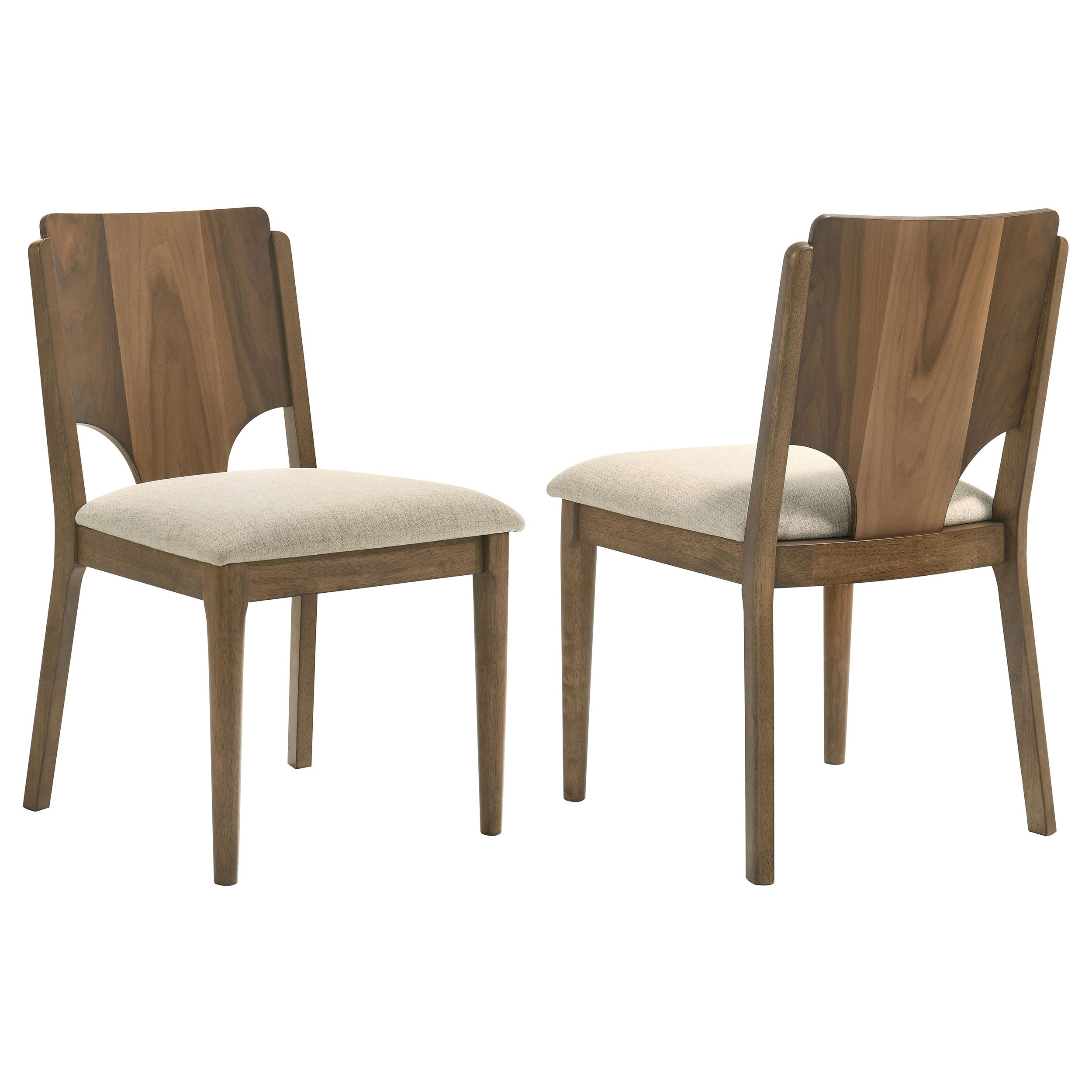 Crestmore Dining Chair Upholstered Seat Walnut (Set of 2)-