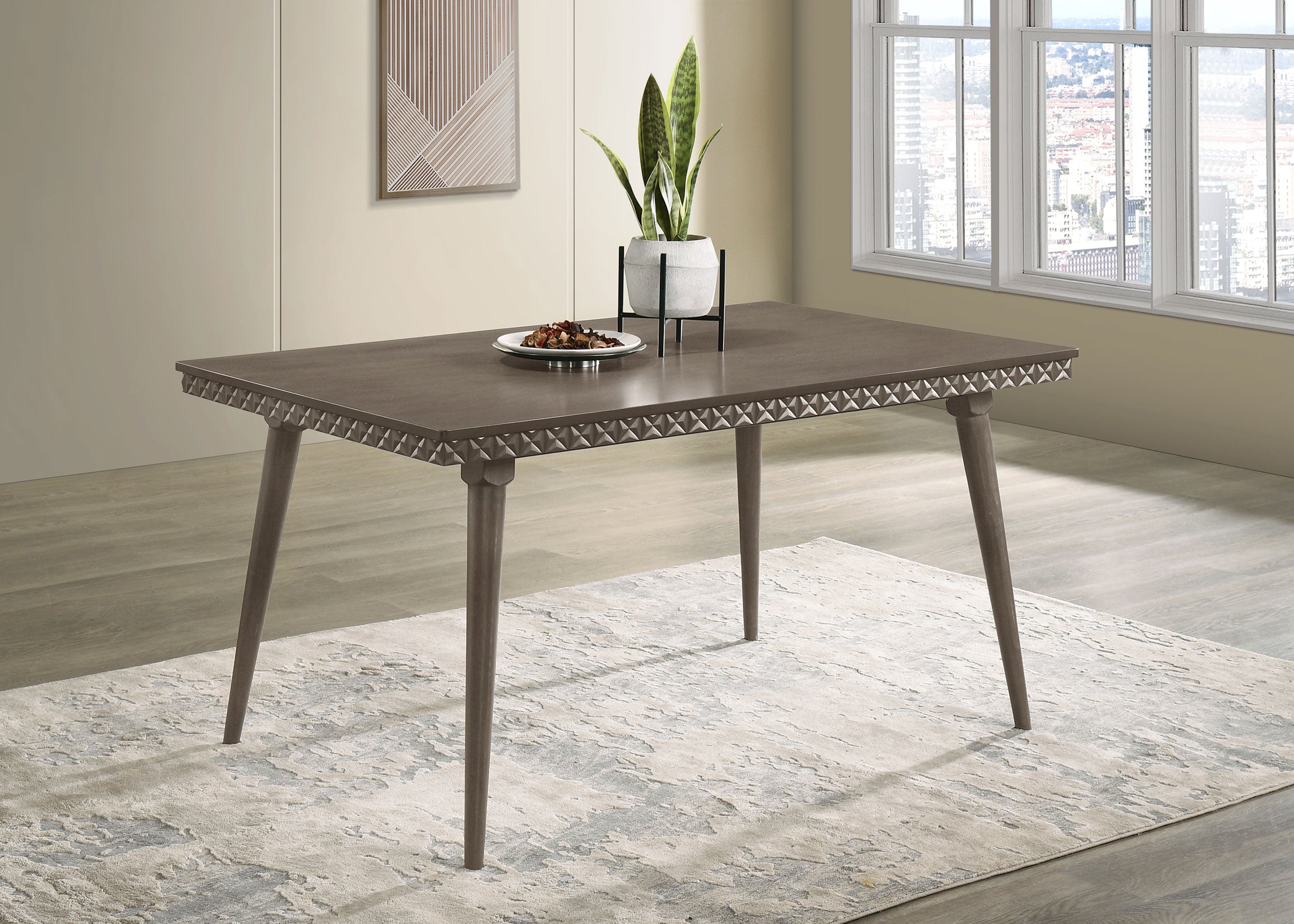 Onslow 59-inch Rectangular Wood Dining Table Dark Brown-