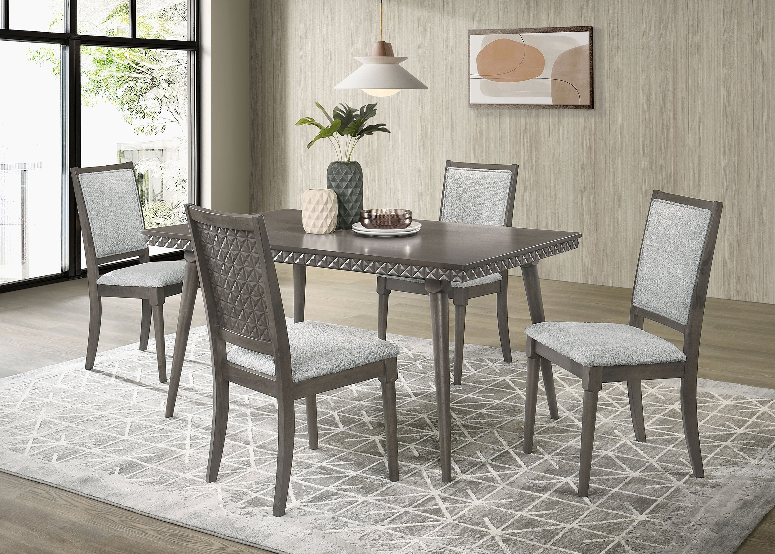 Onslow Upholstered Dining Side Chair Dark Brown (Set of 2)-