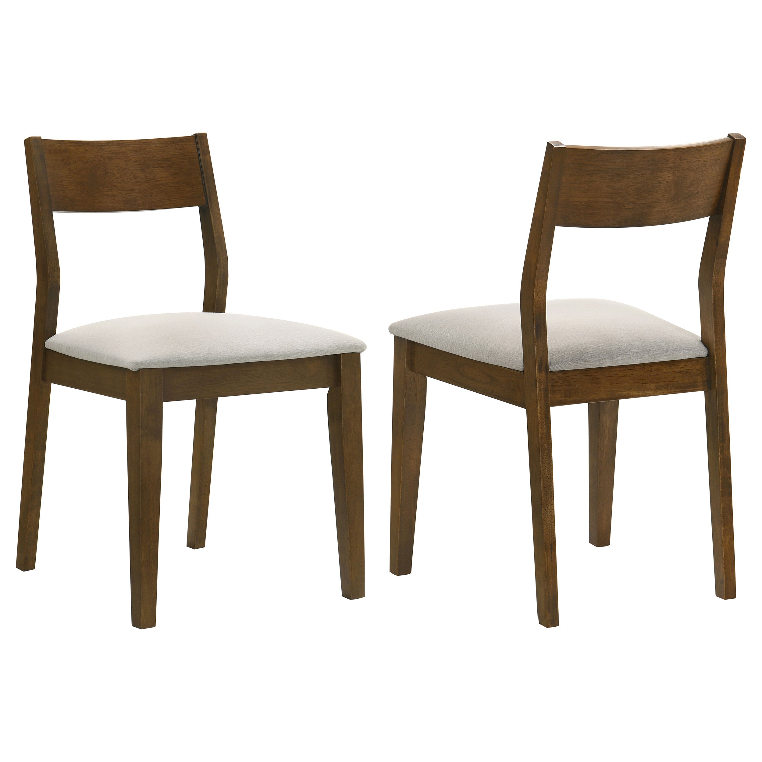 Almonte Dining Chair Upholstered Seat Dark Brown (Set of 2)-