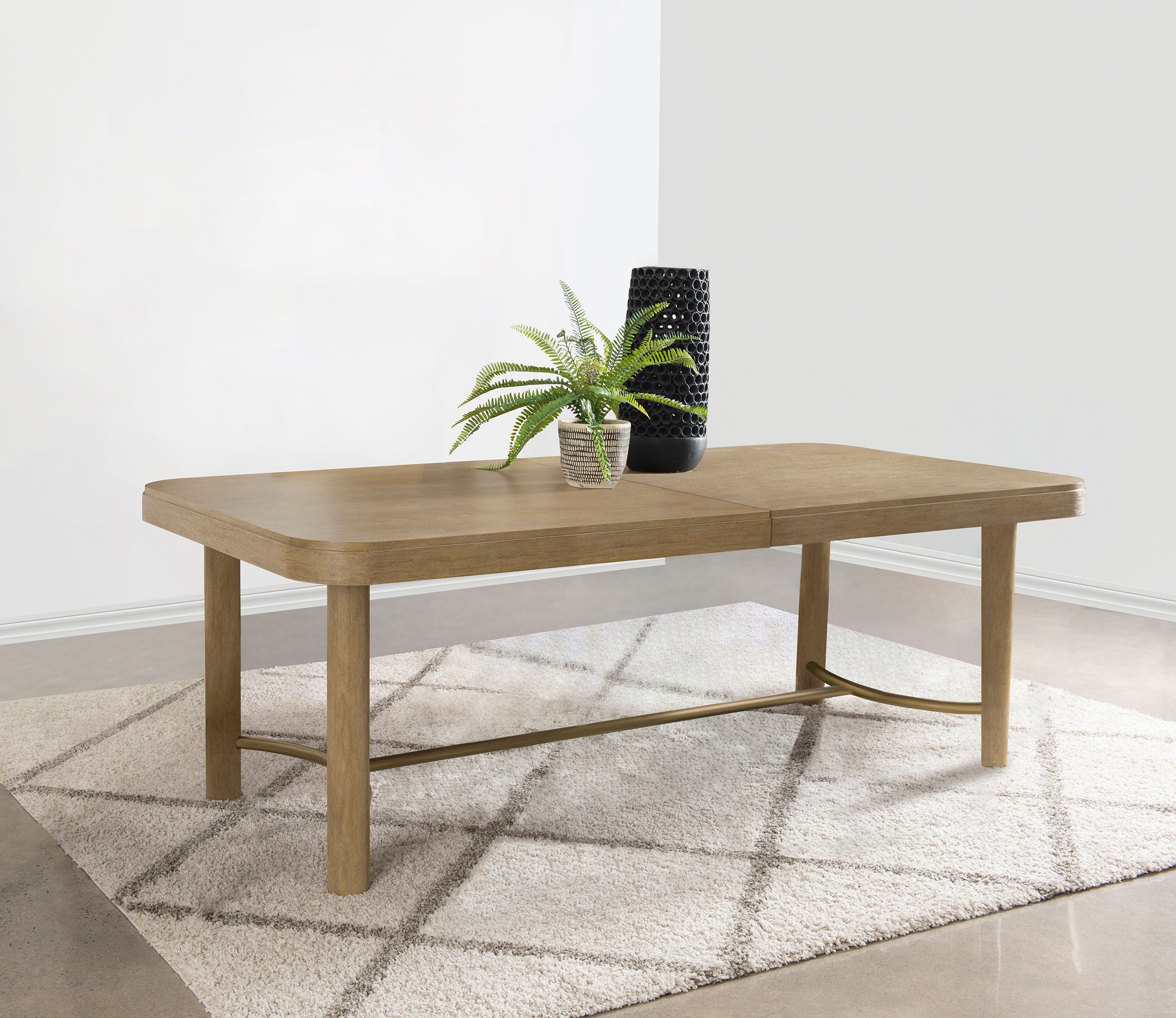 Arini 104-inch Extension Leaf Dining Table Sand Wash-