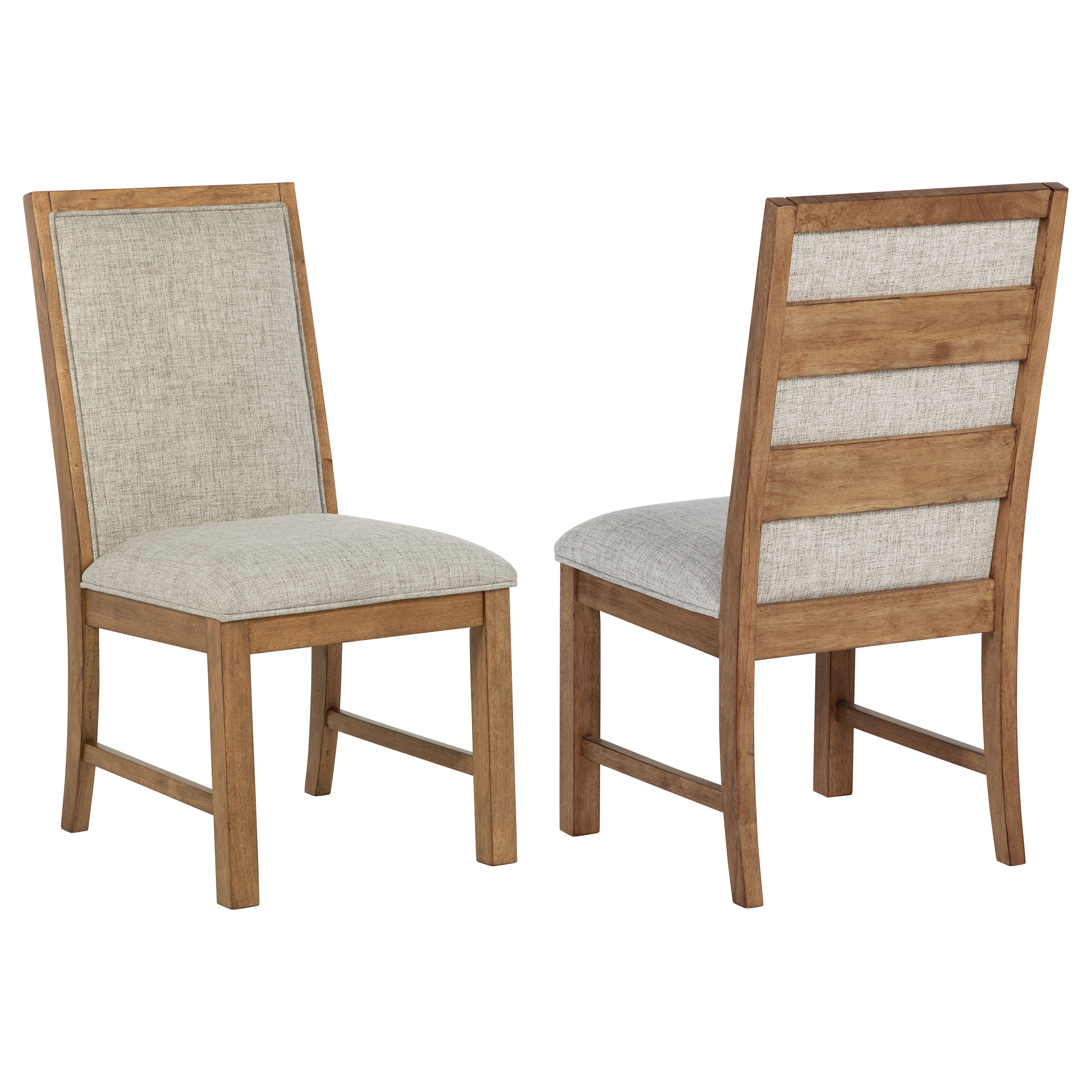 Bruner Upholstered Side Chair Natural Brown (Set of 2)-
