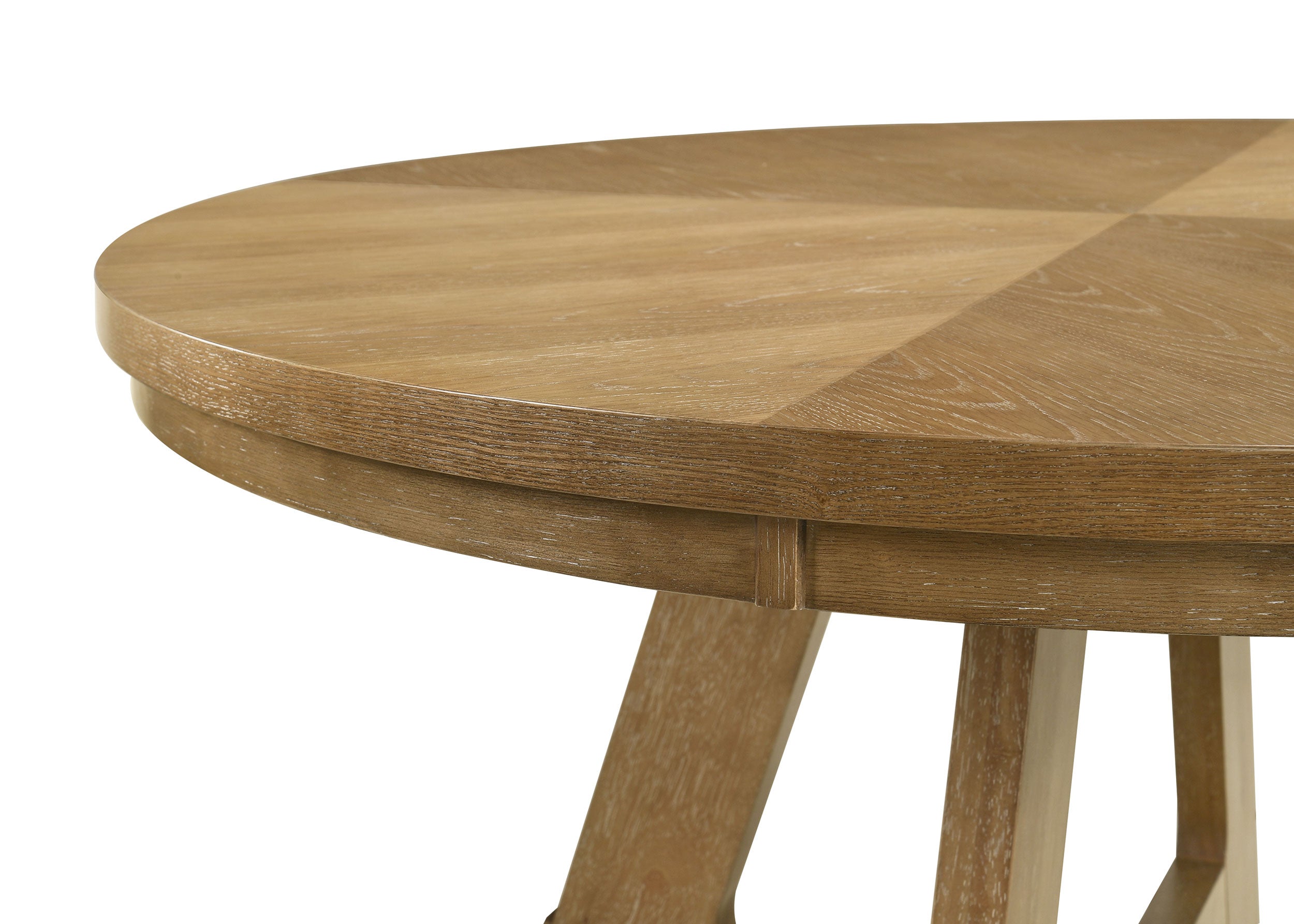 Danvers Round 54-inch Wood Dining Table Brown Oak-