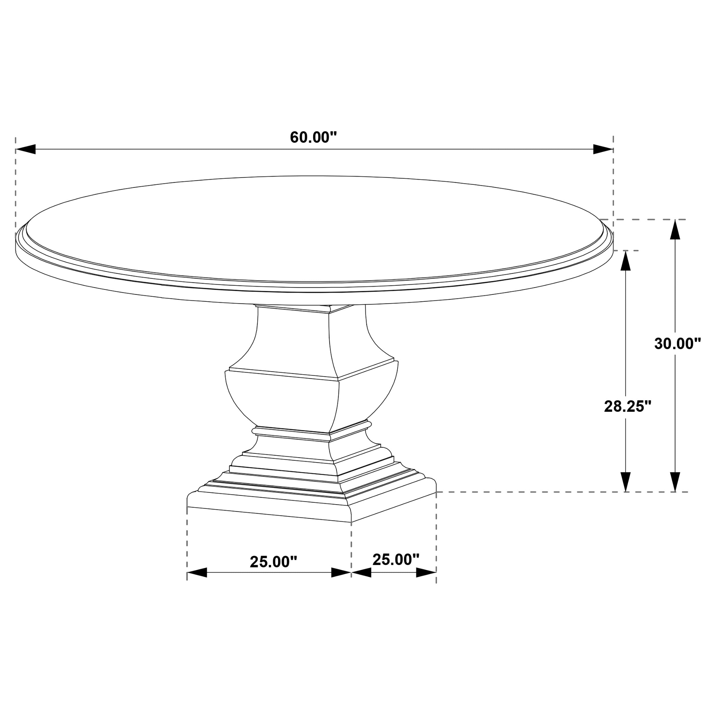 Twyla 60-inch Round Wood Dining Room Table Dark Cocoa-