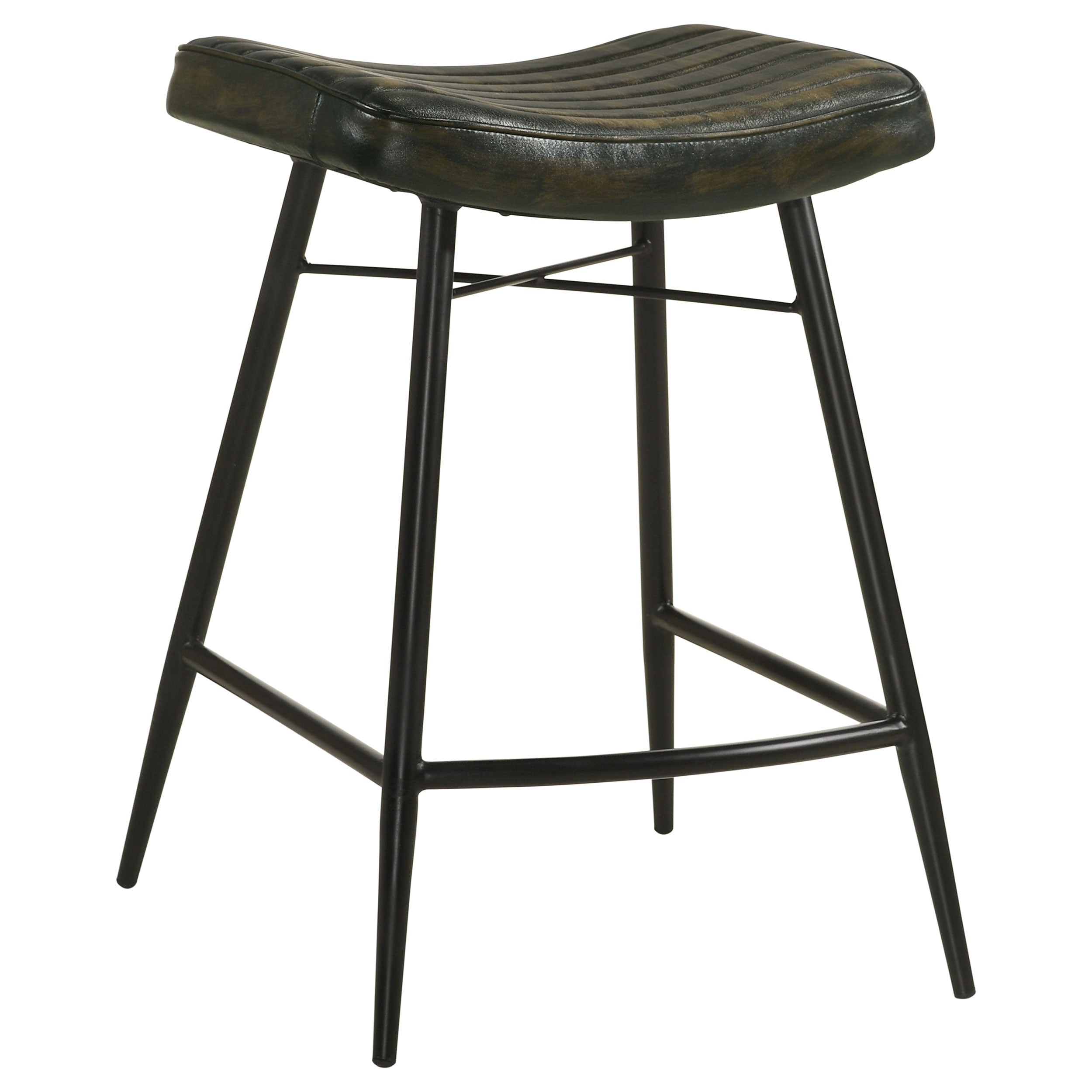 Bayu Leather Upholstered Counter Stool Espresso (Set of 2)-