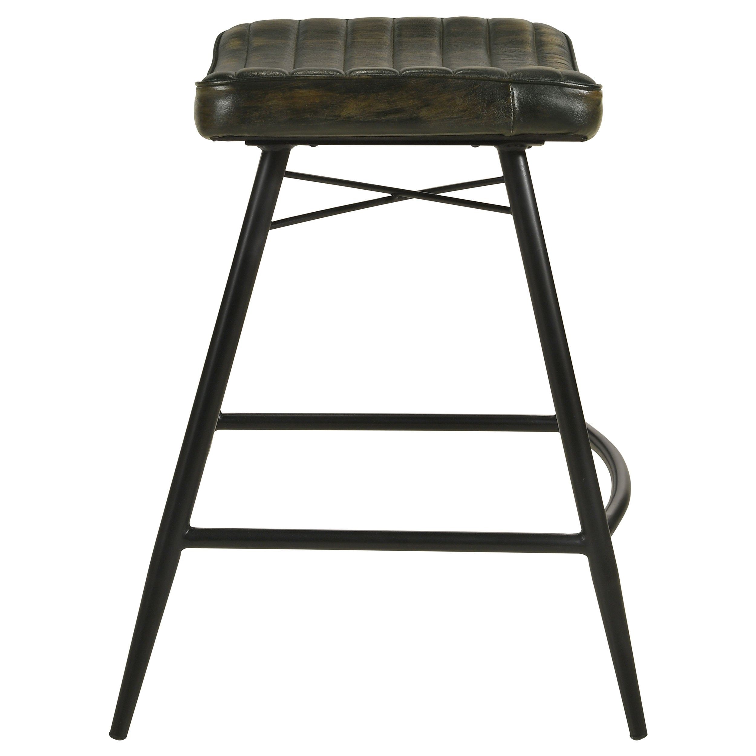 Bayu Leather Upholstered Counter Stool Espresso (Set of 2)-