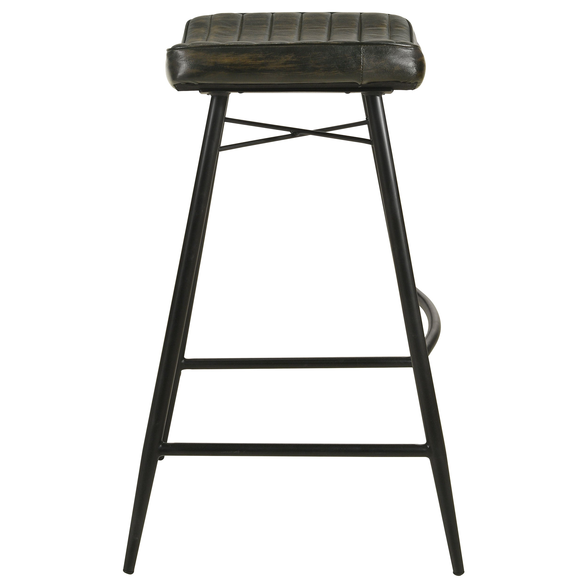 Bayu Leather Upholstered Bar Stool Espresso (Set of 2)-