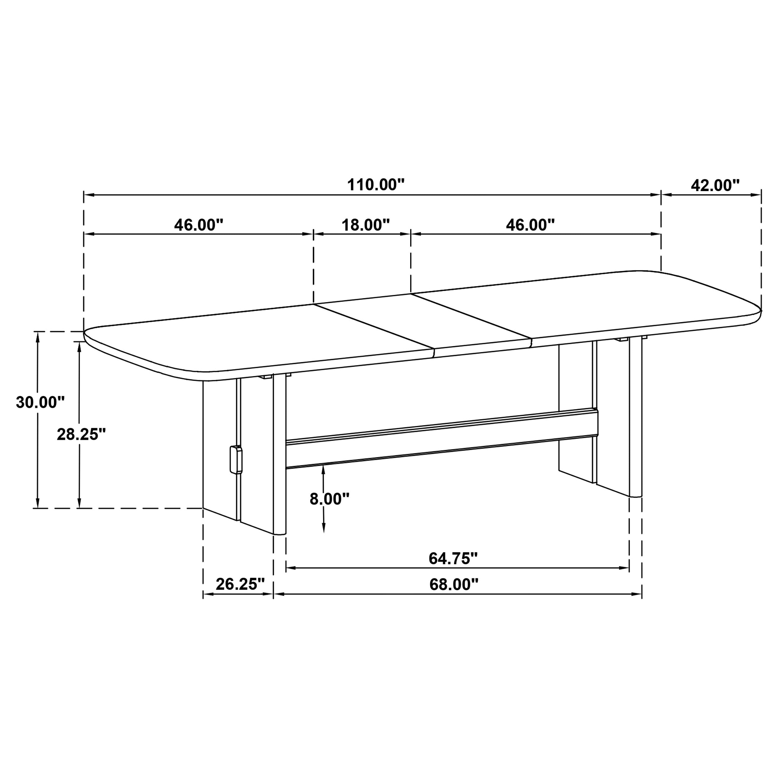 Kailani 110-inch Rectangular Wood Dining Table Beige Oak-