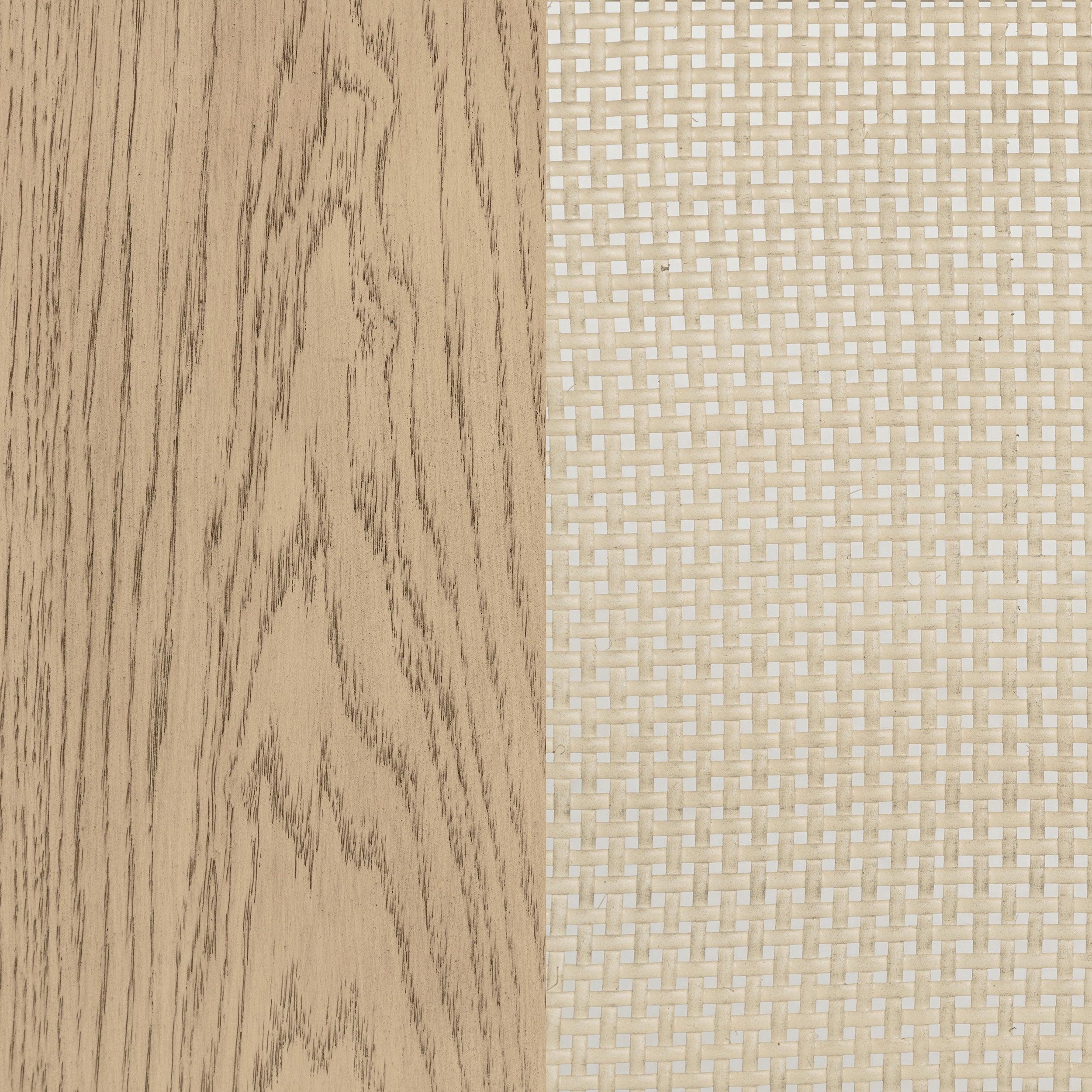 Kailani Cane Counter Height Storage Dining Table Beige Oak-