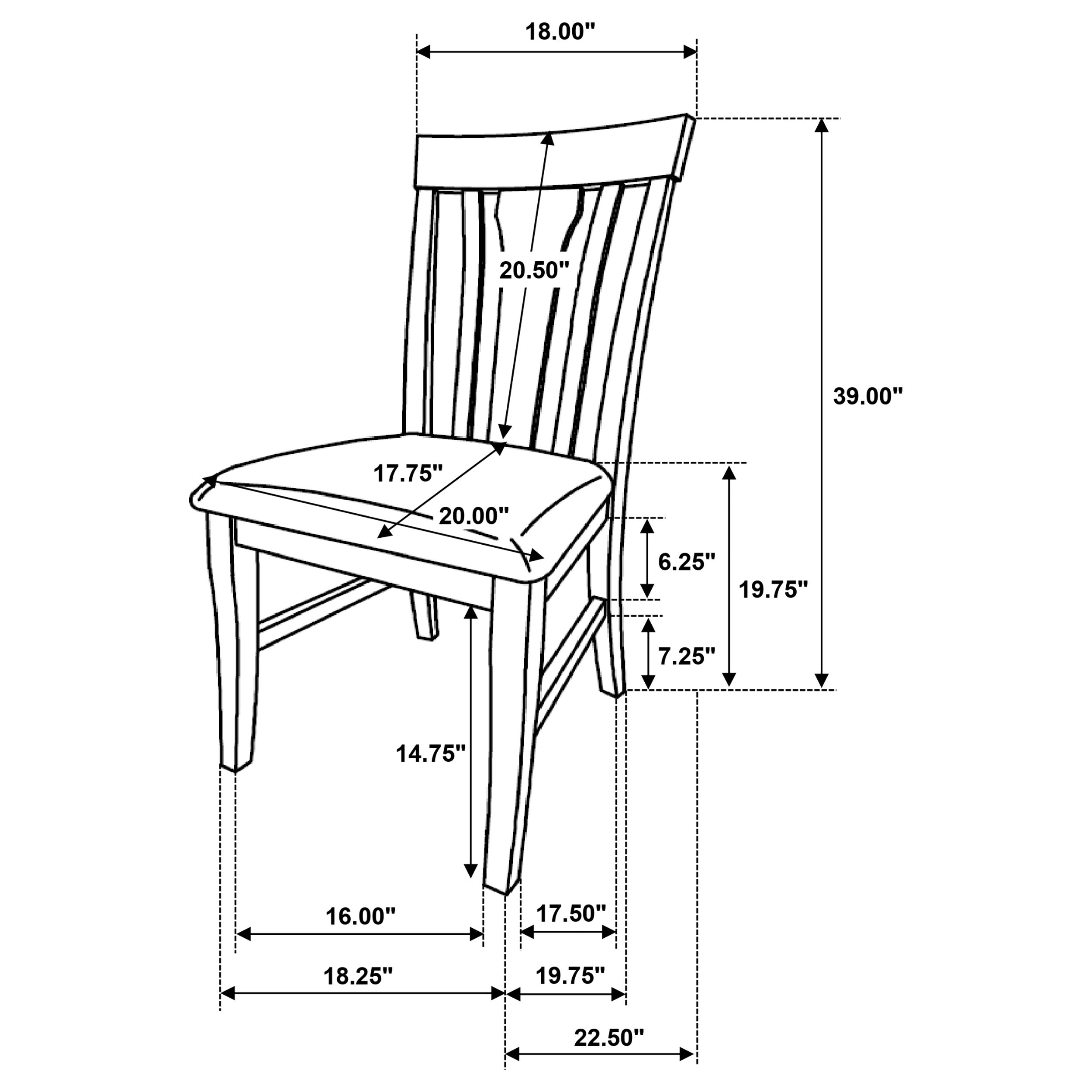 Hartville Dining Side Chair Natural Light Brown (Set of 2)-