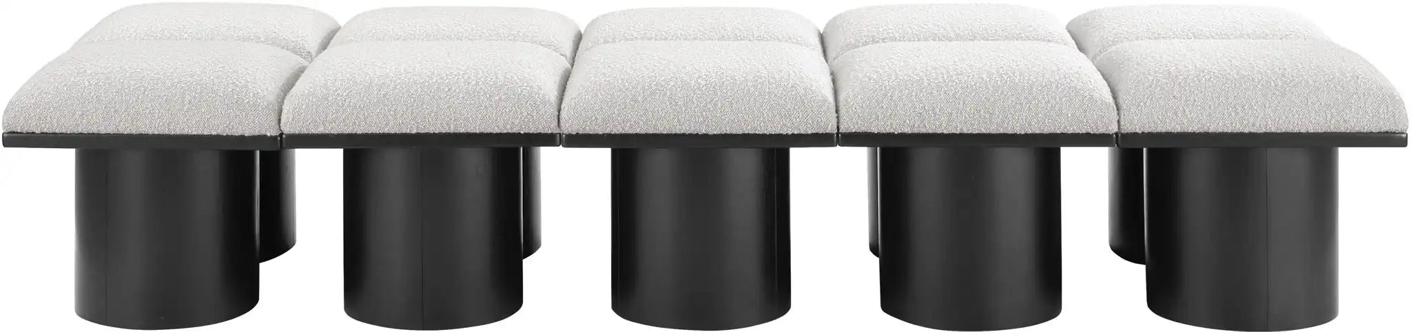 Pavilion - 10 Piece Modular Bench With Black Base