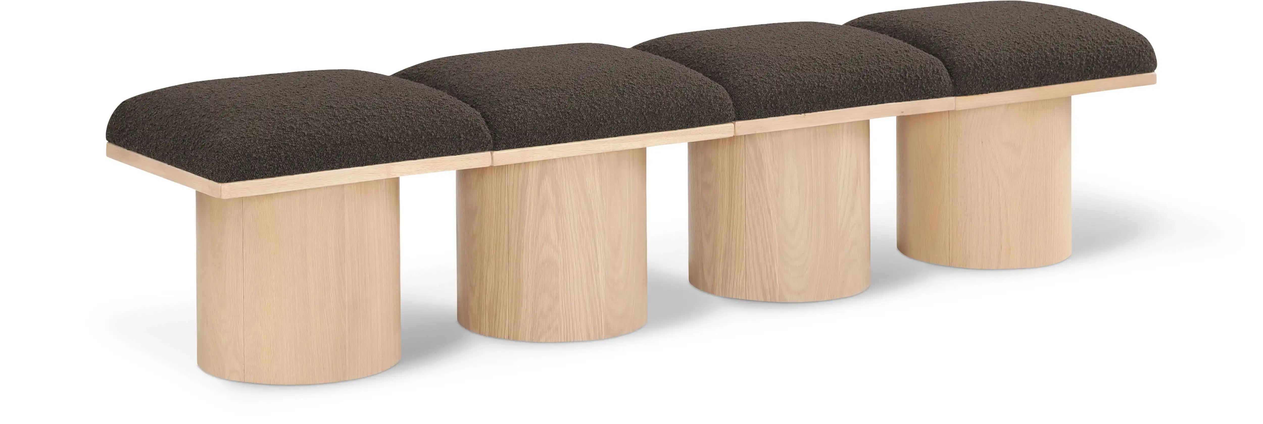Pavilion - 4 Piece Modular Bench With Natural Base - Best Buy Furniture