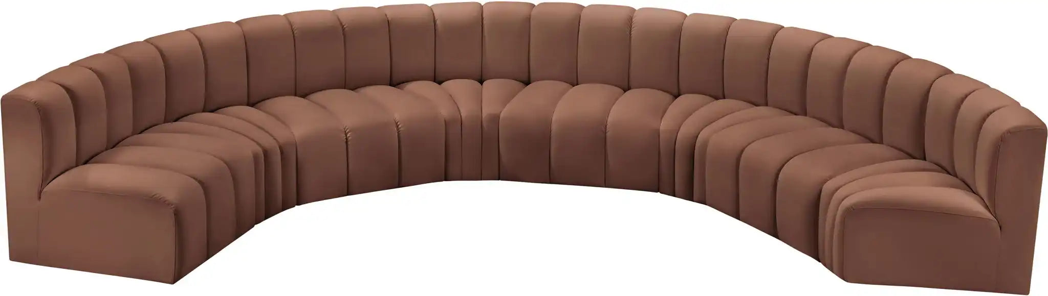 Arc - Faux Leather 8 Piece U-Shaped Modular Sofa
