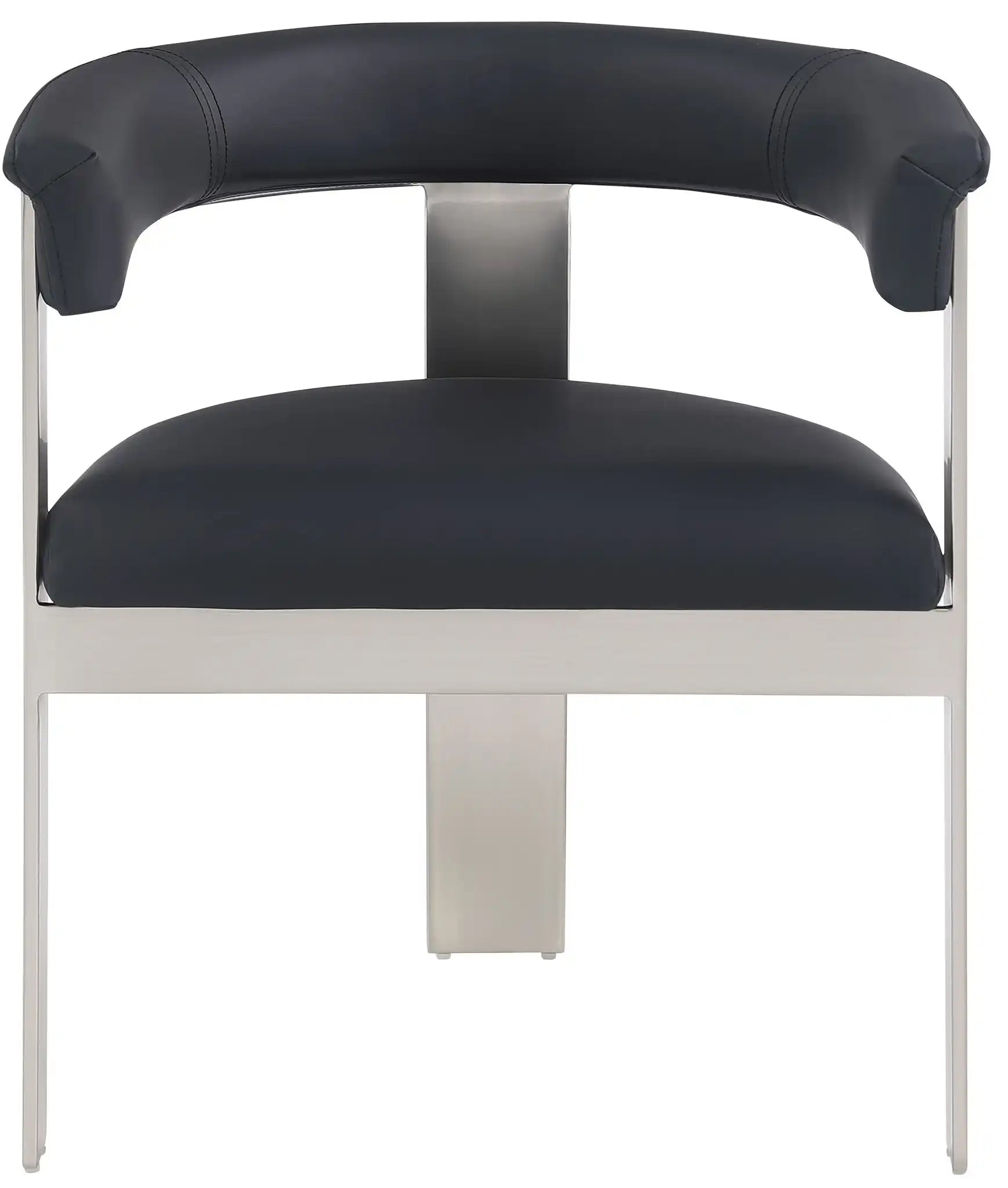Romeo - Faux Leather Dining Chair With Silver Base (Set of 2)
