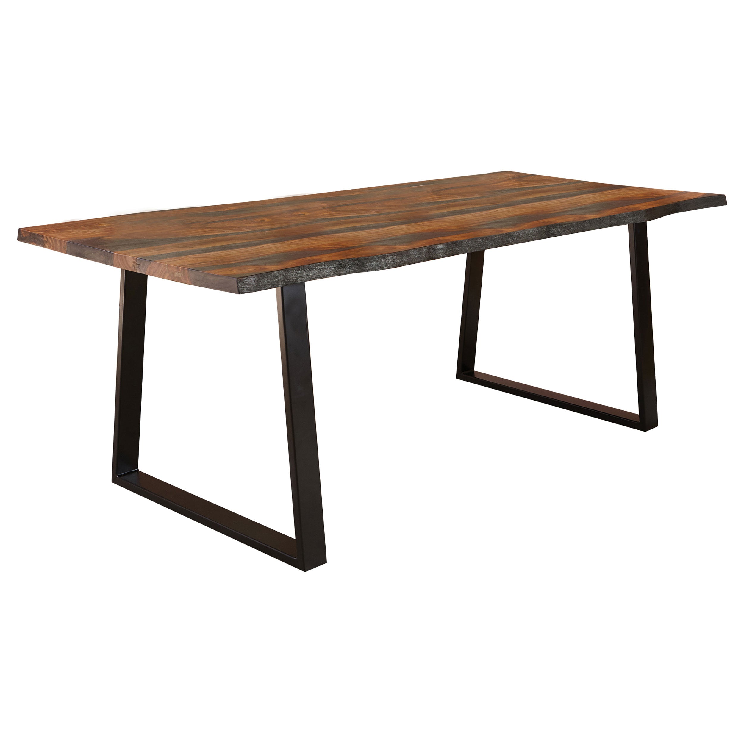 Ditman 80-inch Live Edge Dining Table Grey Sheesham-CoasterElevations