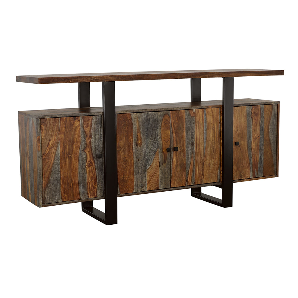 Ditman 4-door Solid Wood Sideboard Buffet Grey Sheesham-CoasterElevations