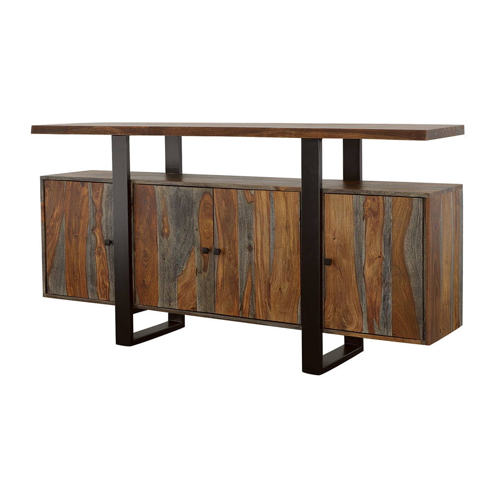 Ditman 4-door Solid Wood Sideboard Buffet Grey Sheesham-CoasterElevations