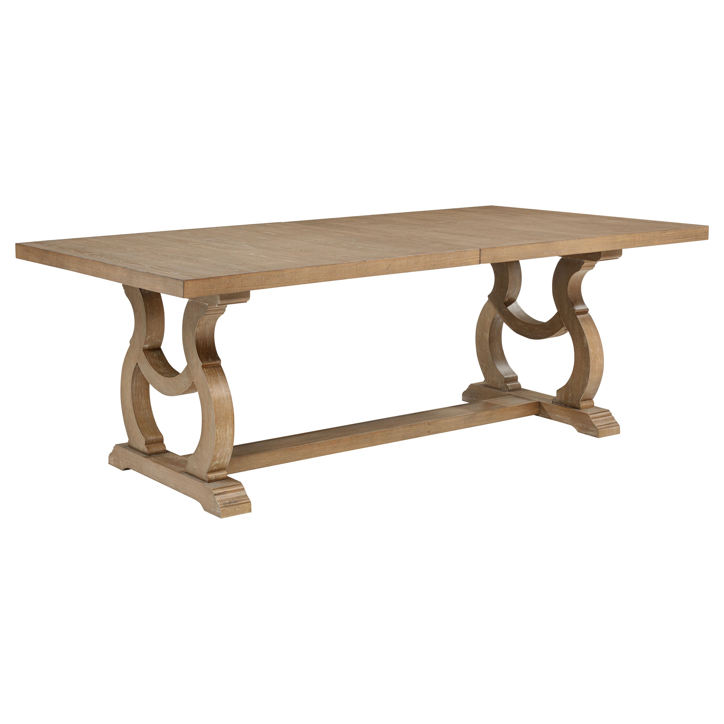 Brockway 104-inch Extension Leaf Dining Table Barley Brown-CoasterEssence