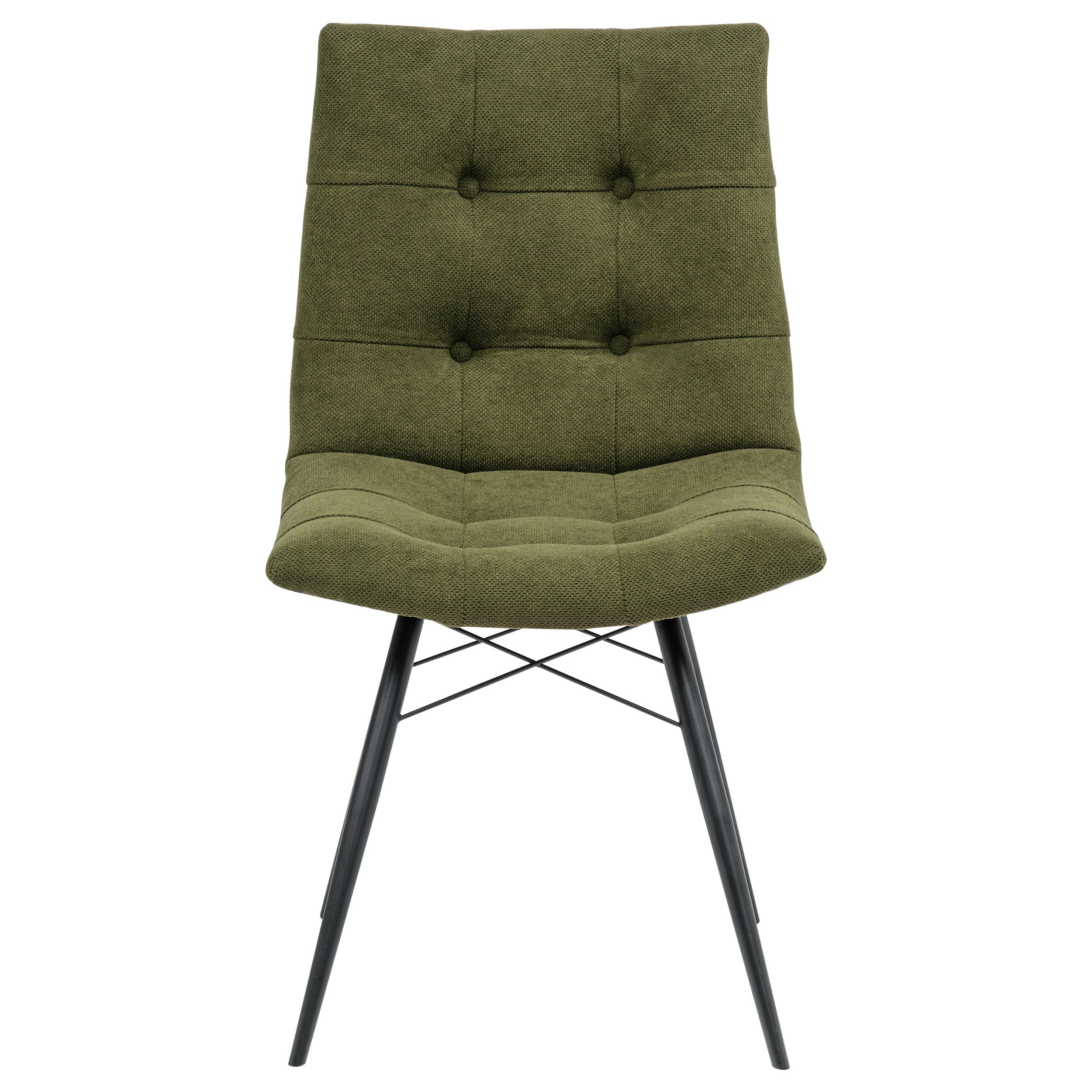 Aiken Fabric Upholstered Dining Side Chair Saddle Forest Green (Set of 4)-