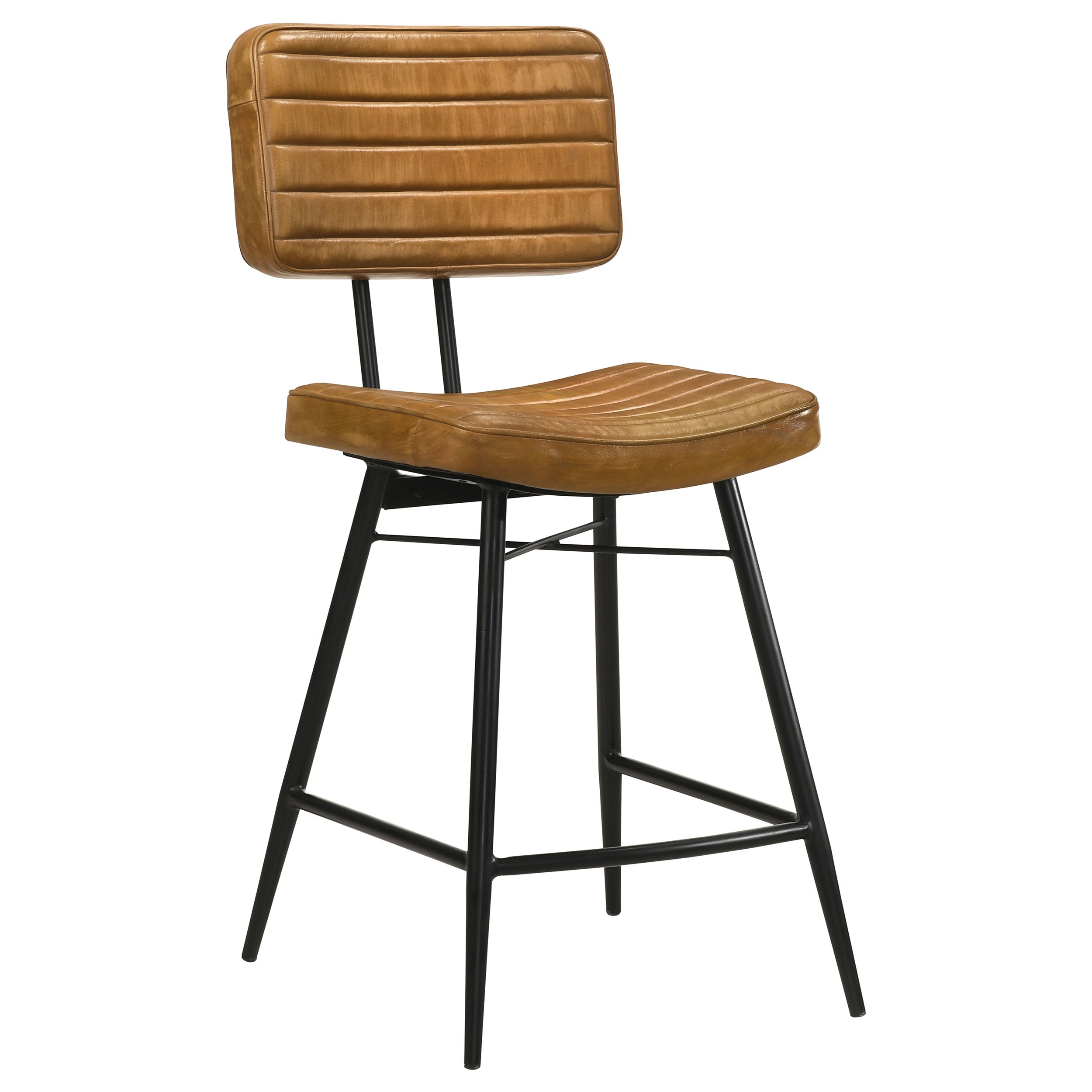 Partridge Leather Counter Chair Antique Camel (Set of 2)-CoasterElevations