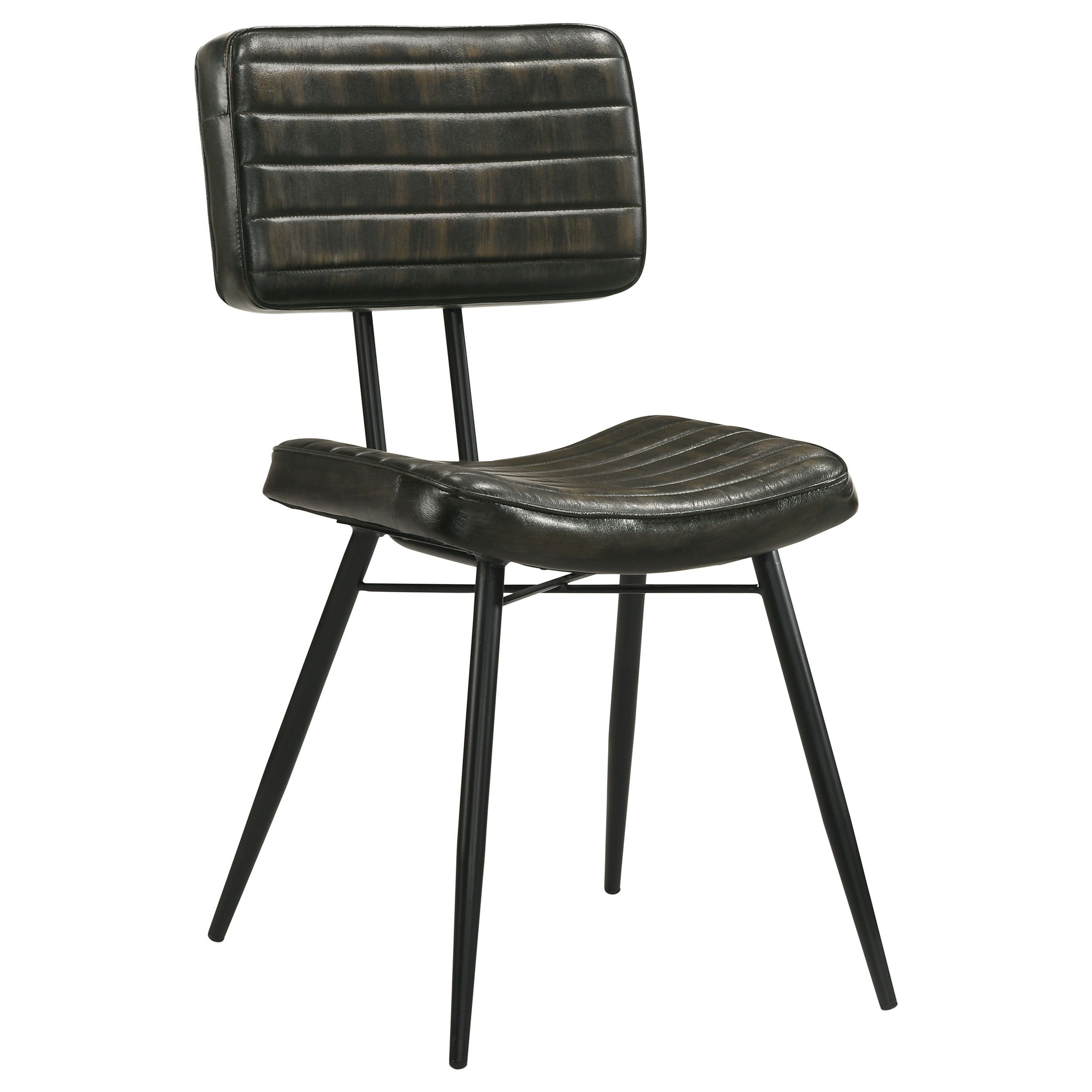 Misty Leather Upholstered Dining Chair Espresso (Set of 2)-CoasterEssence