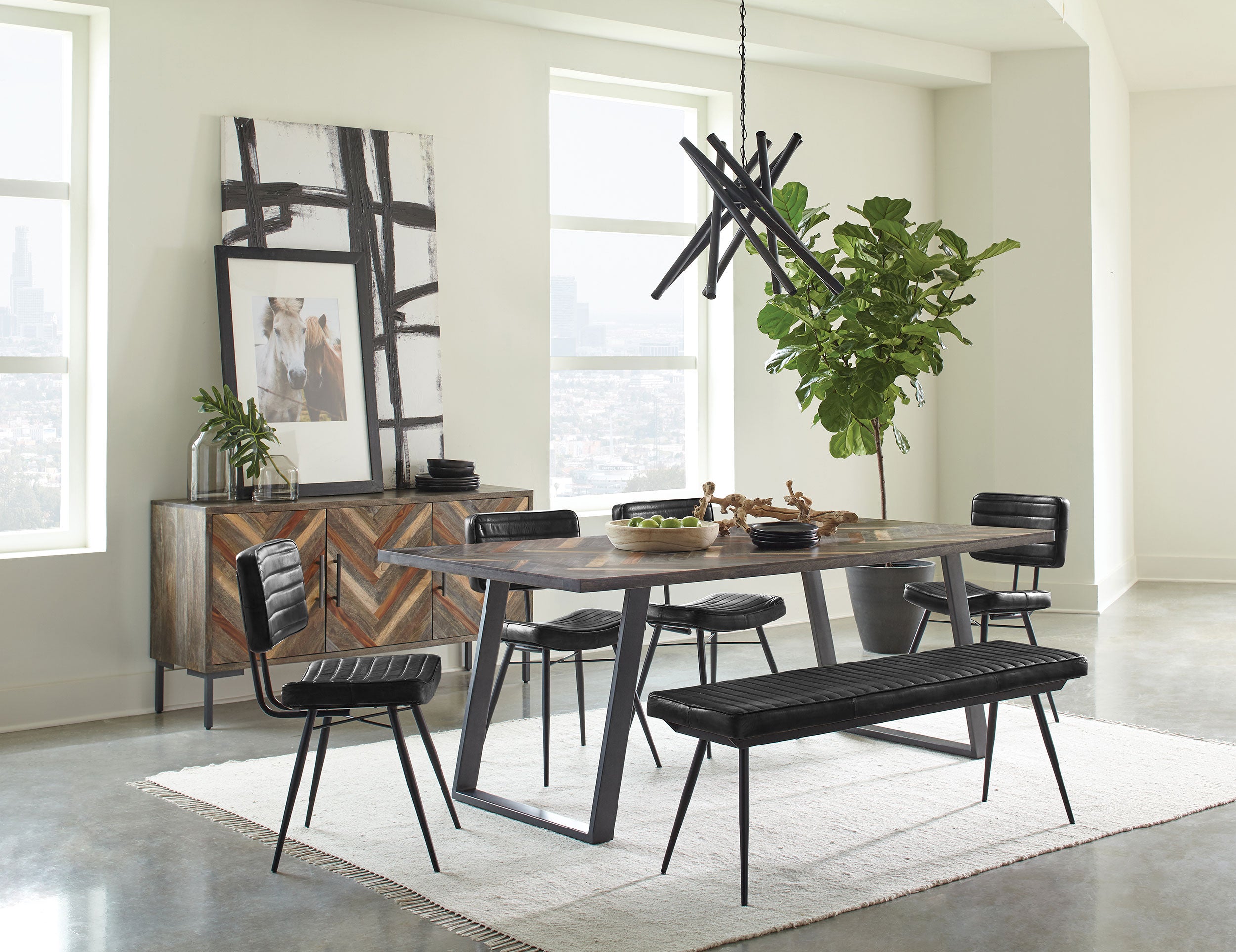 Misty Leather Upholstered Dining Chair Espresso (Set of 2)-CoasterEssence